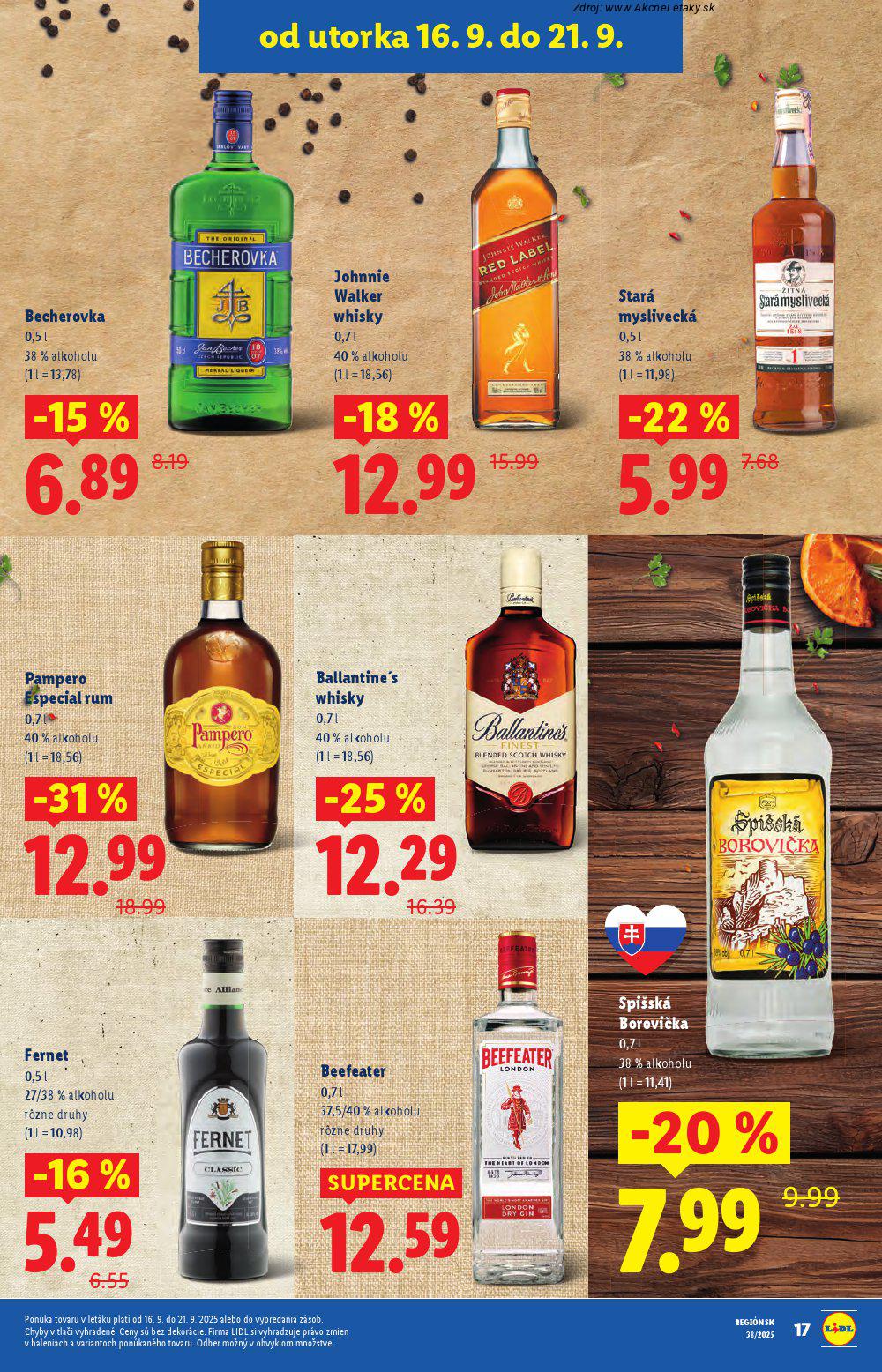 Leták Lidl (16. 9. - 21. 9. 2025) - strana 17 z 111