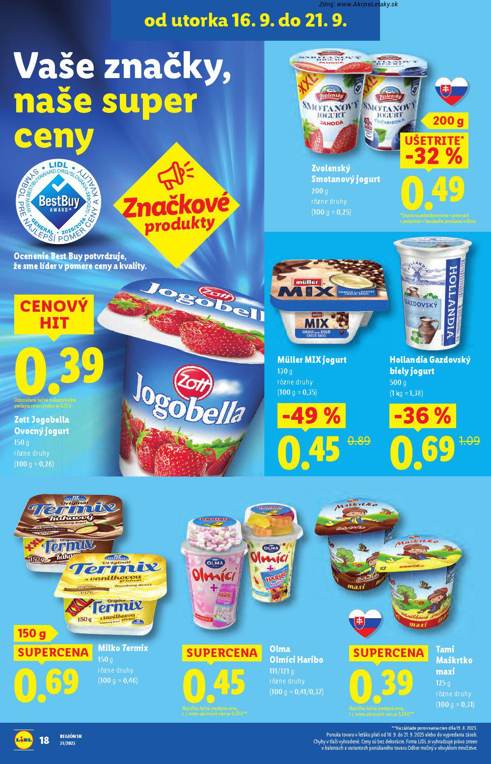 Leták Lidl (16. 9. - 21. 9. 2025) - strana 18 z 111
