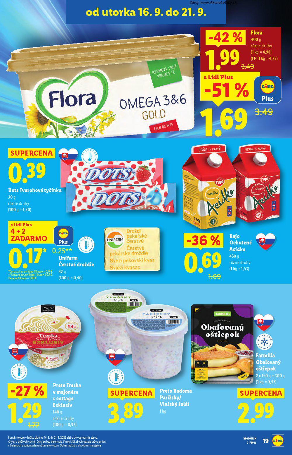 Leták Lidl (16. 9. - 21. 9. 2025) - strana 19 z 111