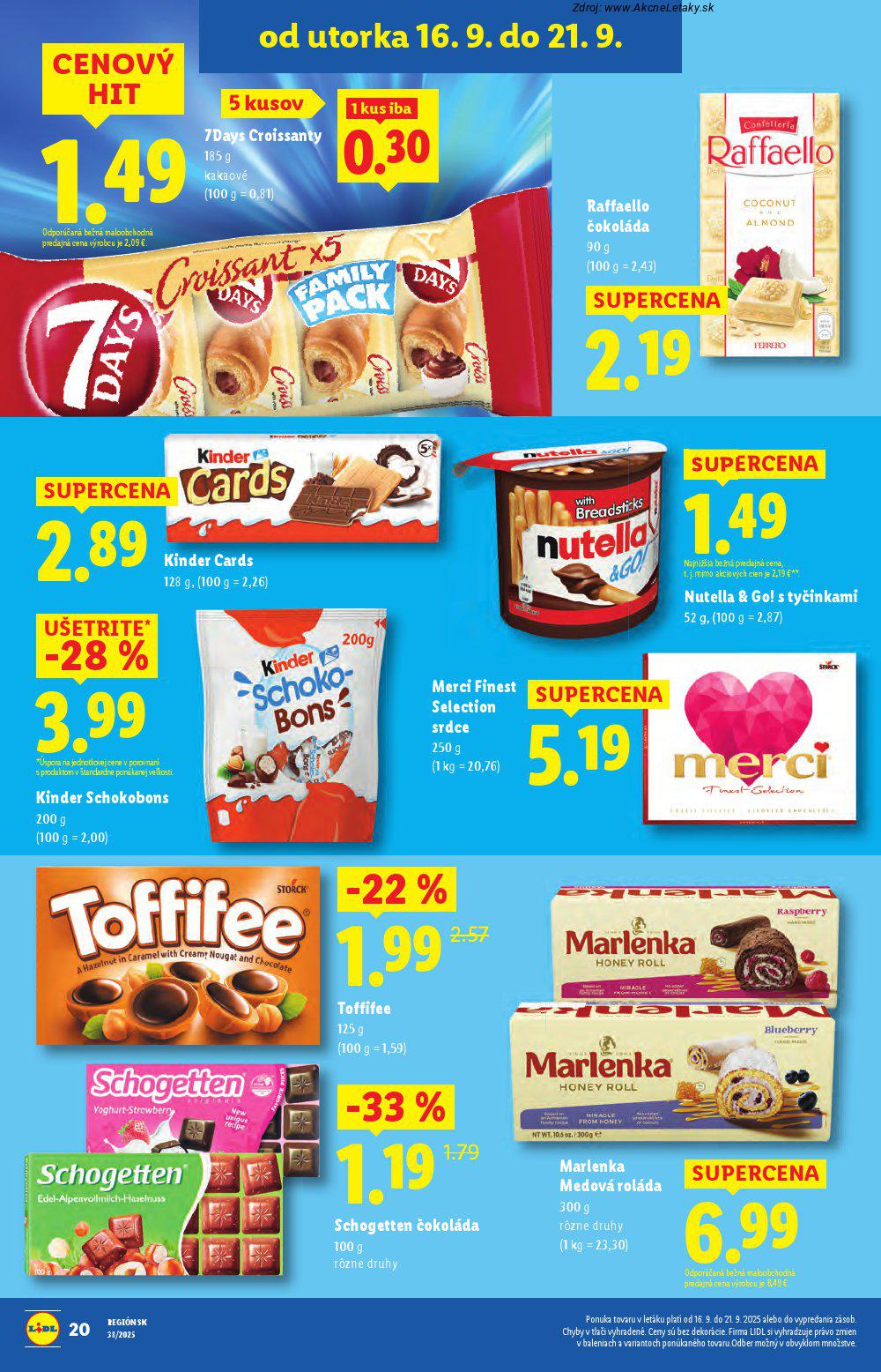 Leták Lidl (16. 9. - 21. 9. 2025) - strana 20 z 111