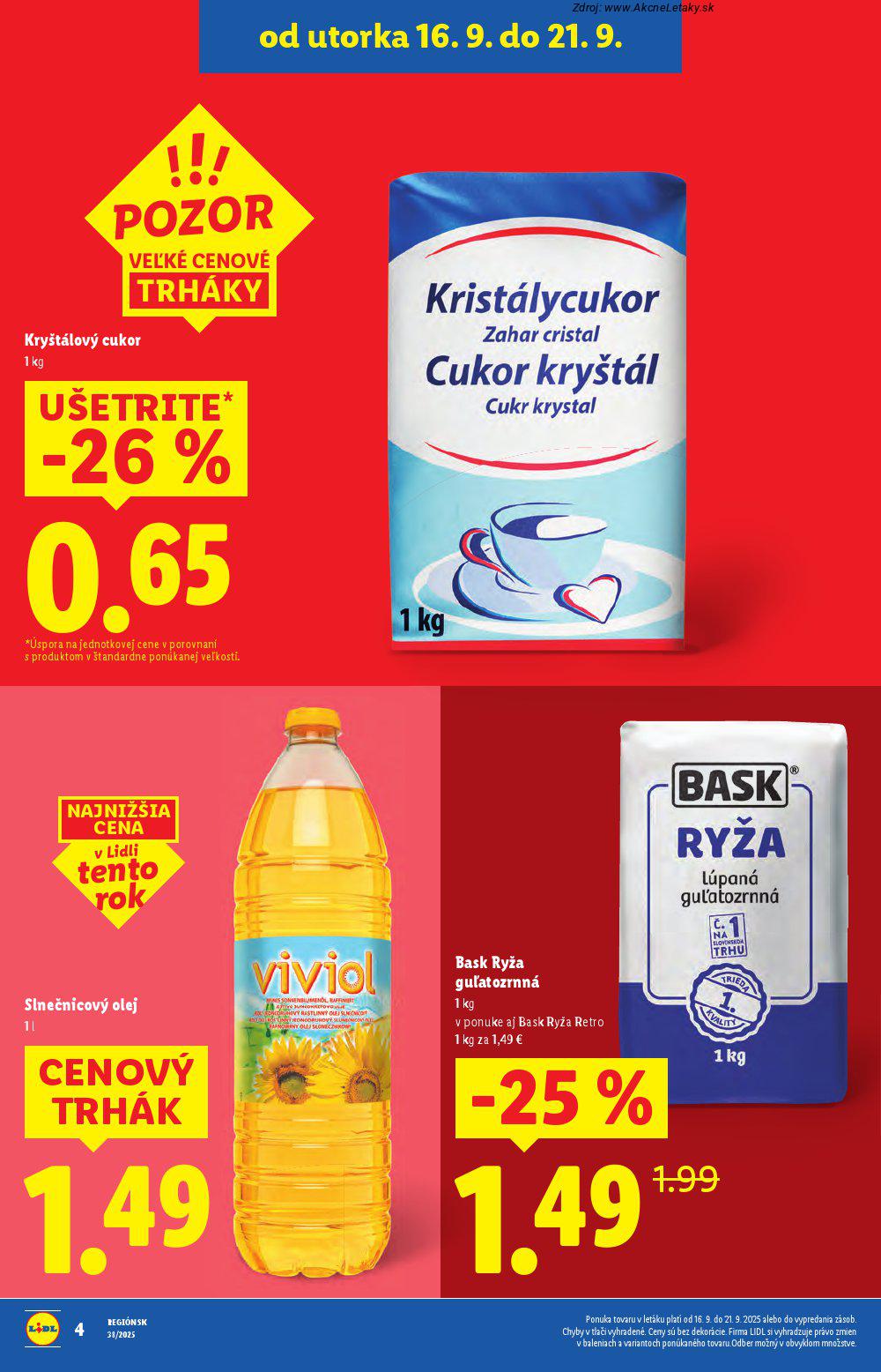 Leták Lidl (16. 9. - 21. 9. 2025) - strana 4 z 111