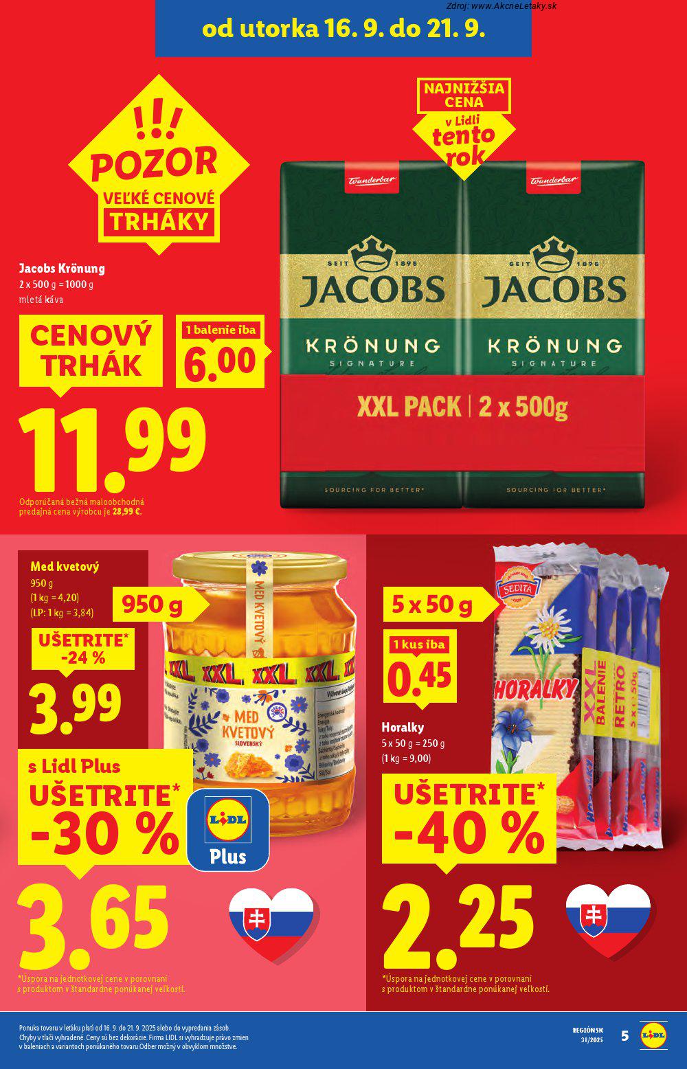 Leták Lidl (16. 9. - 21. 9. 2025) - strana 5 z 111