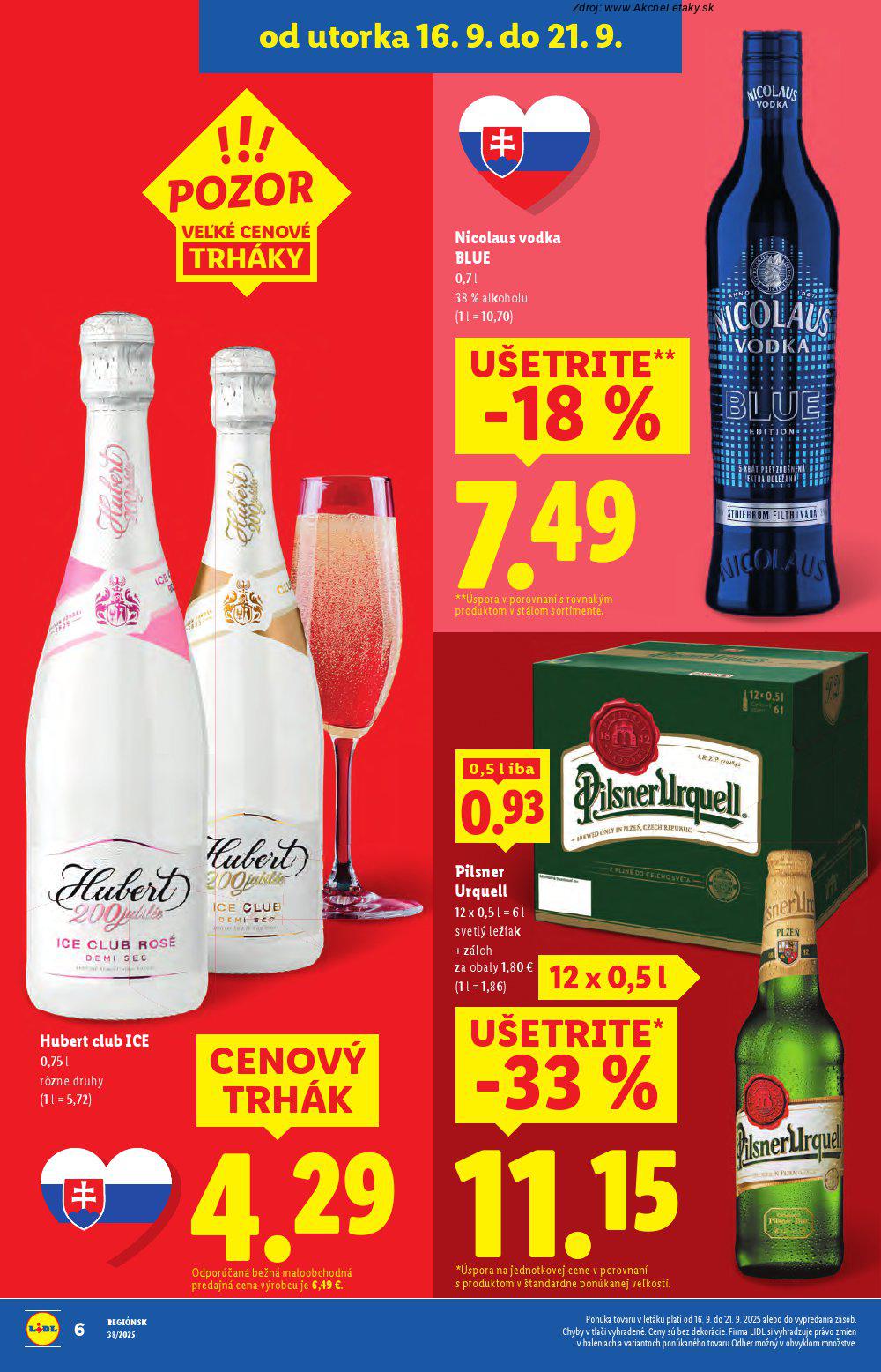 Leták Lidl (16. 9. - 21. 9. 2025) - strana 6 z 111