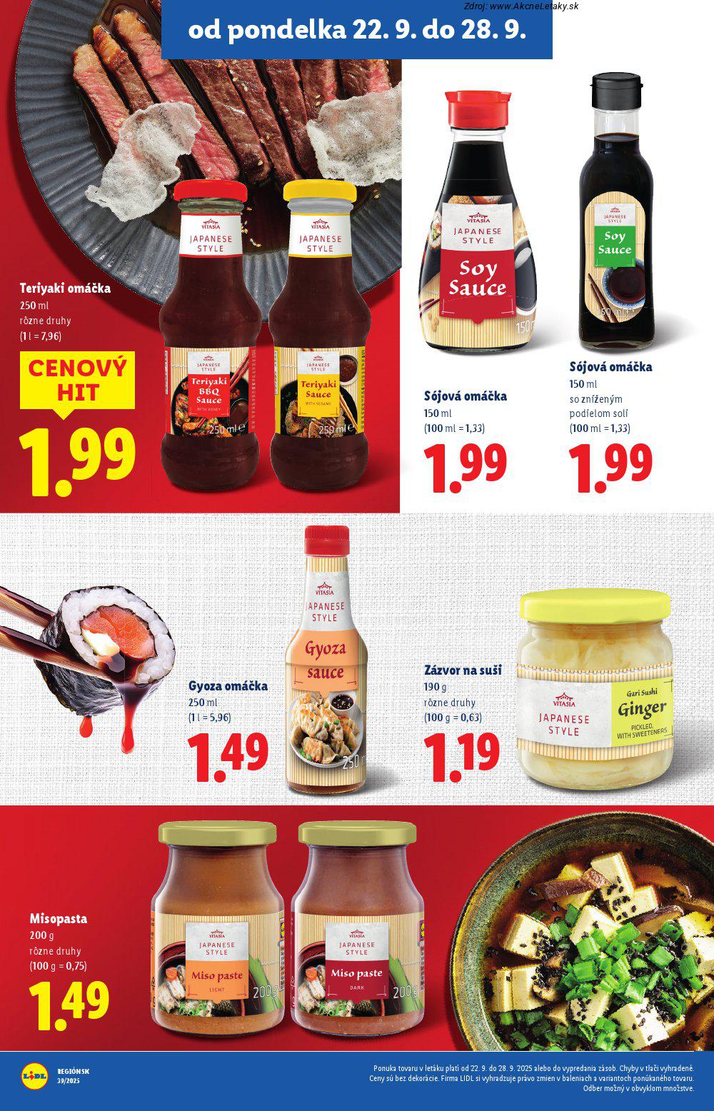 Leták Lidl (22. 9. - 28. 9. 2025) - strana 34 z 99