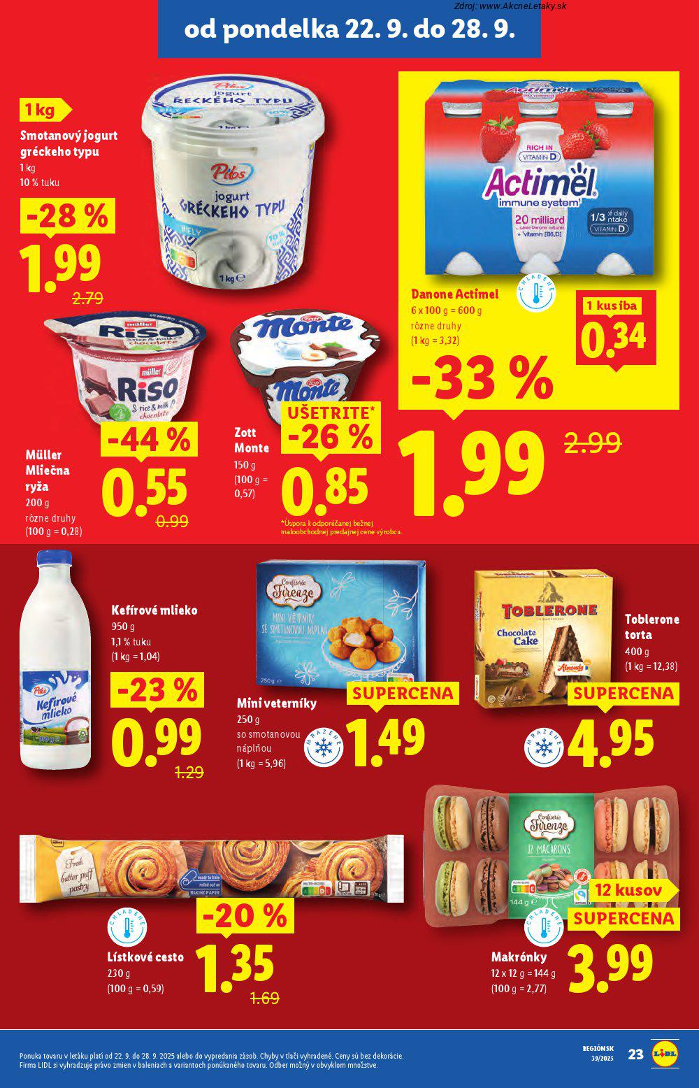 Leták Lidl (22. 9. - 28. 9. 2025) - strana 39 z 99