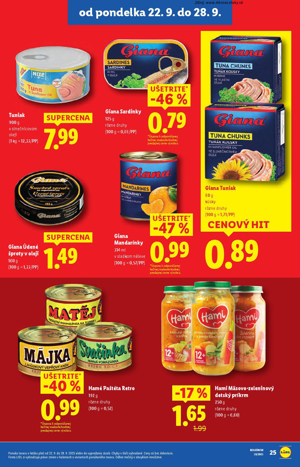 Leták Lidl (22. 9. - 28. 9. 2025) - strana 41 z 99