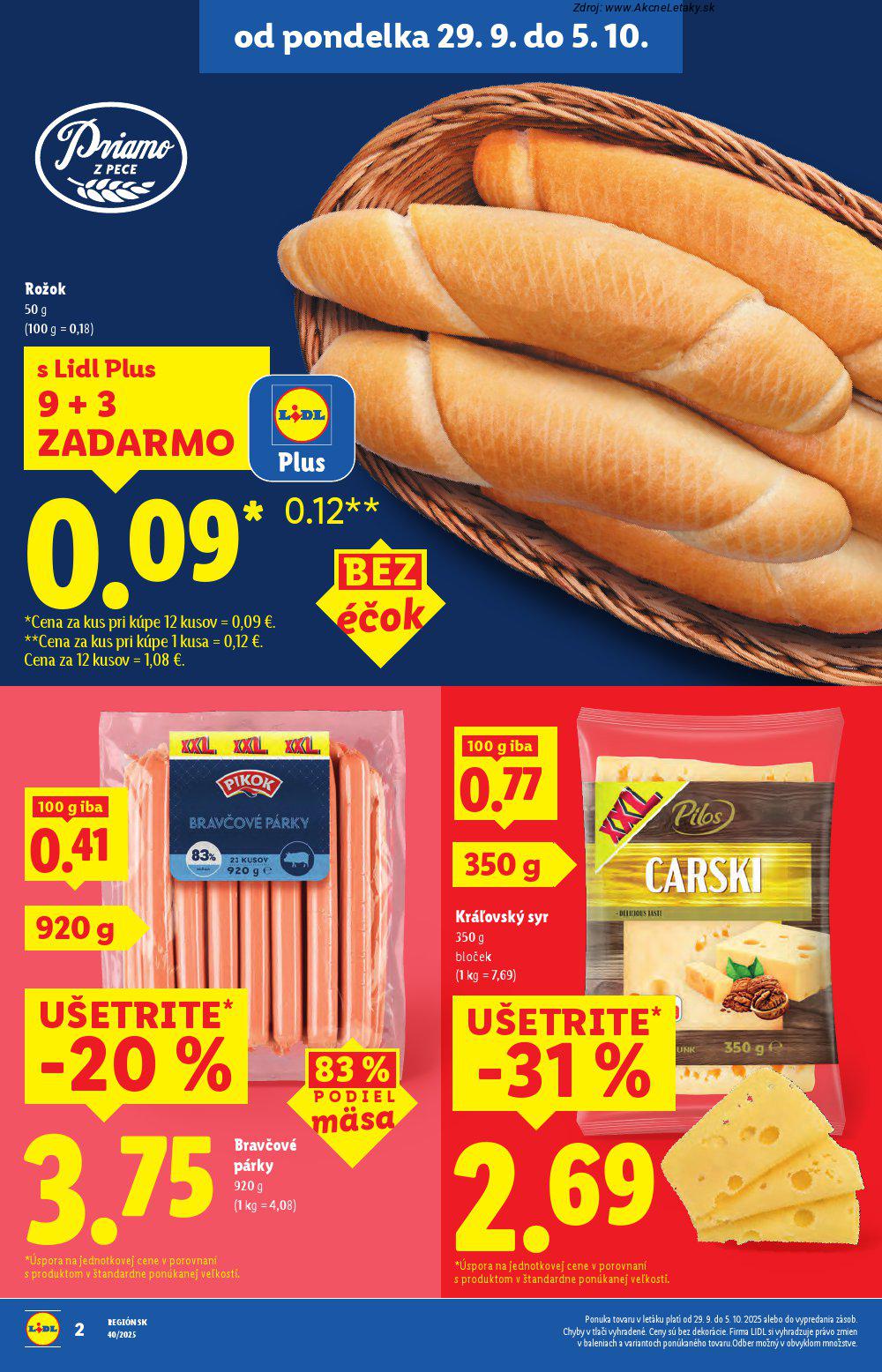 Leták Lidl (29. 9. - 5. 10. 2025) - strana 2 z 95