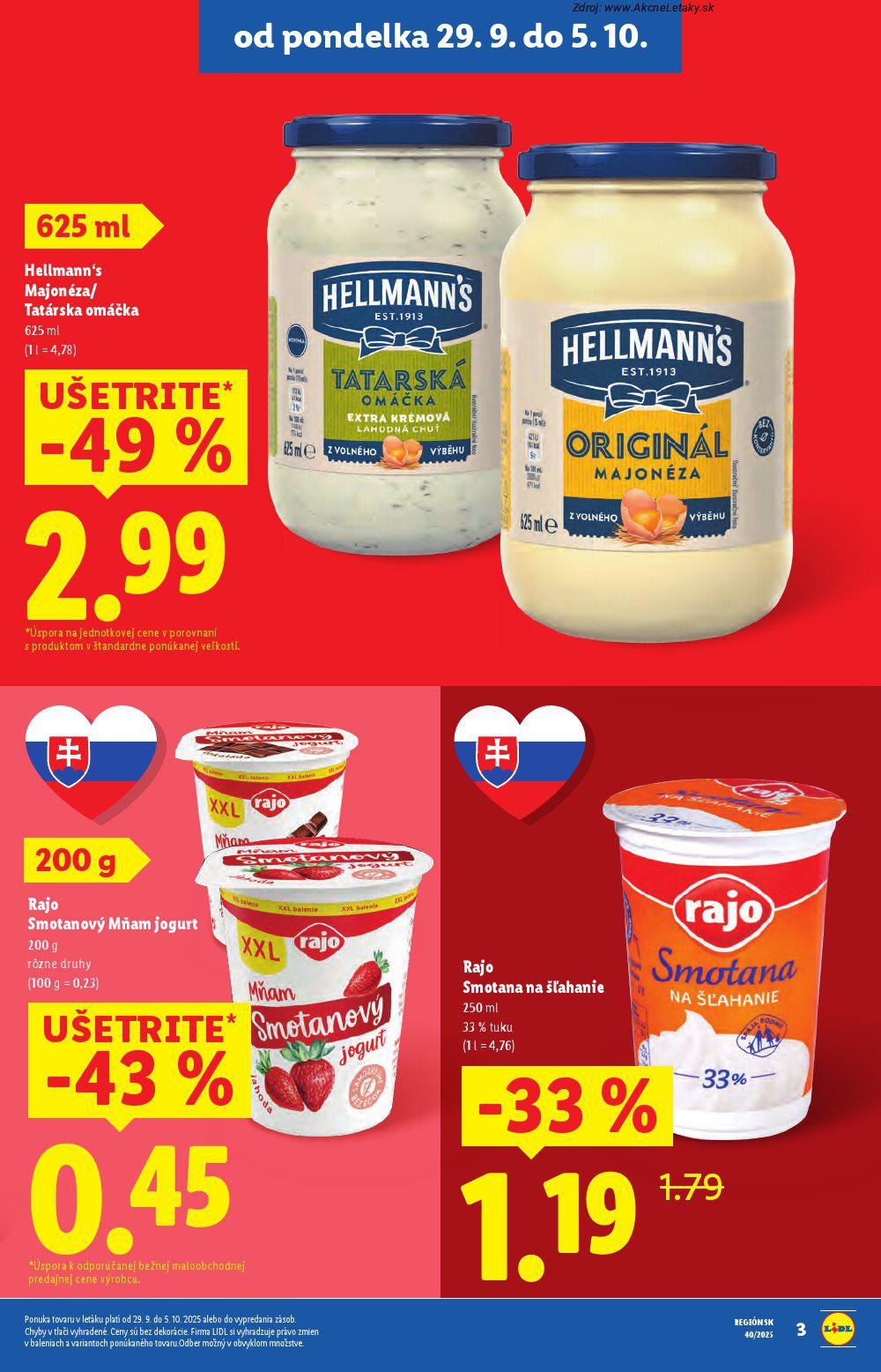 Leták Lidl (29. 9. - 5. 10. 2025) - strana 3 z 95
