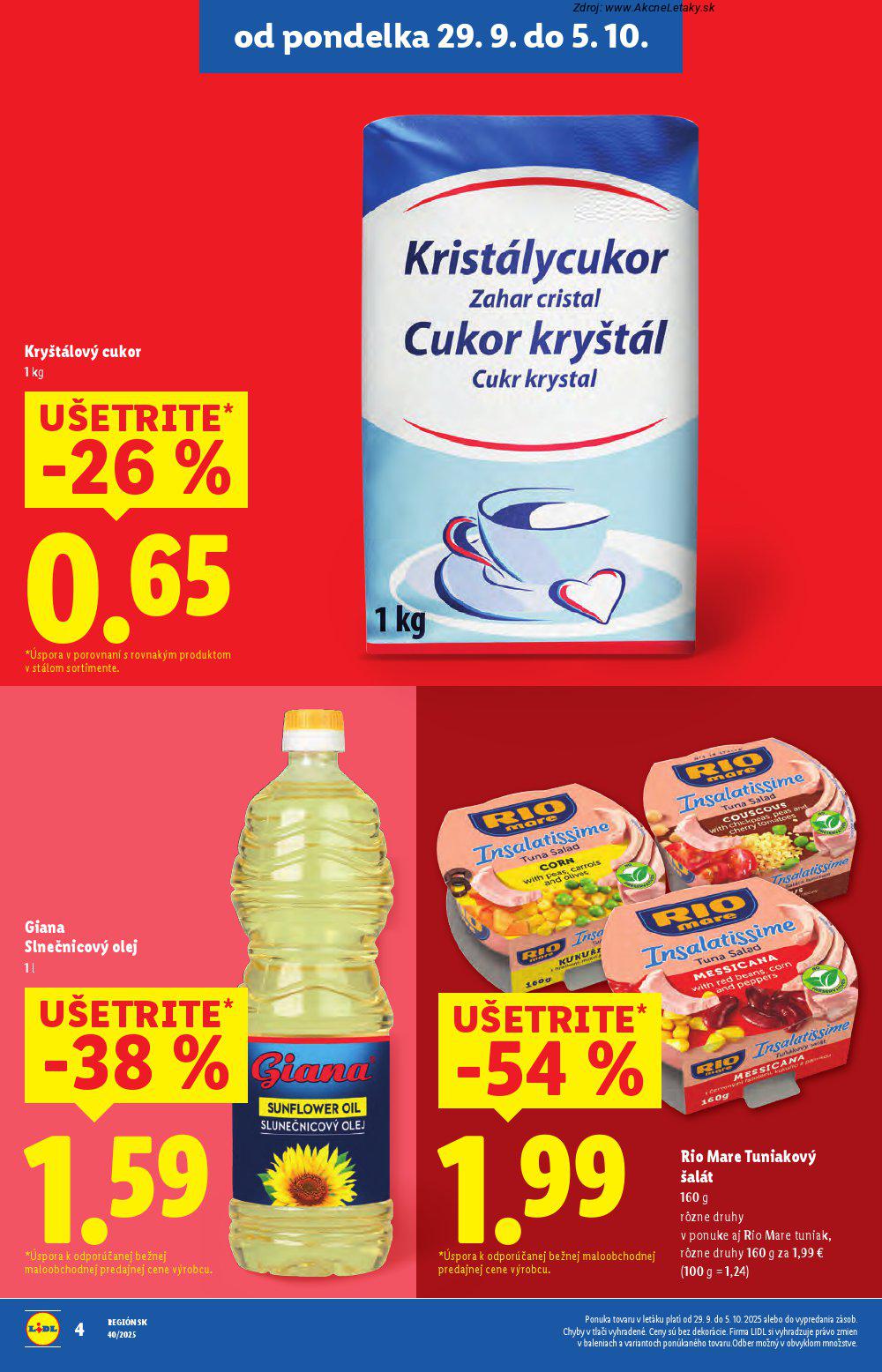 Leták Lidl (29. 9. - 5. 10. 2025) - strana 4 z 95
