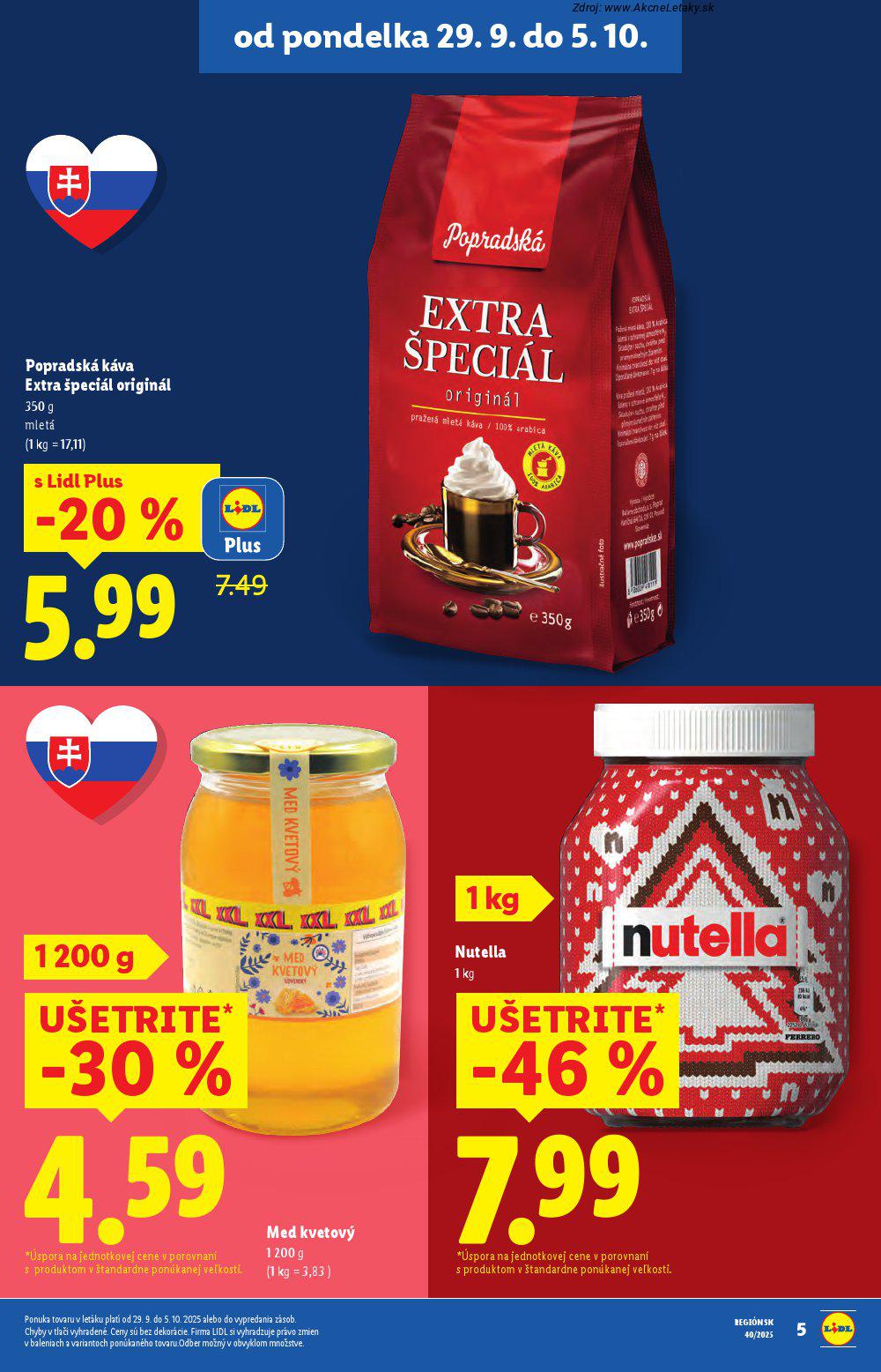 Leták Lidl (29. 9. - 5. 10. 2025) - strana 5 z 95