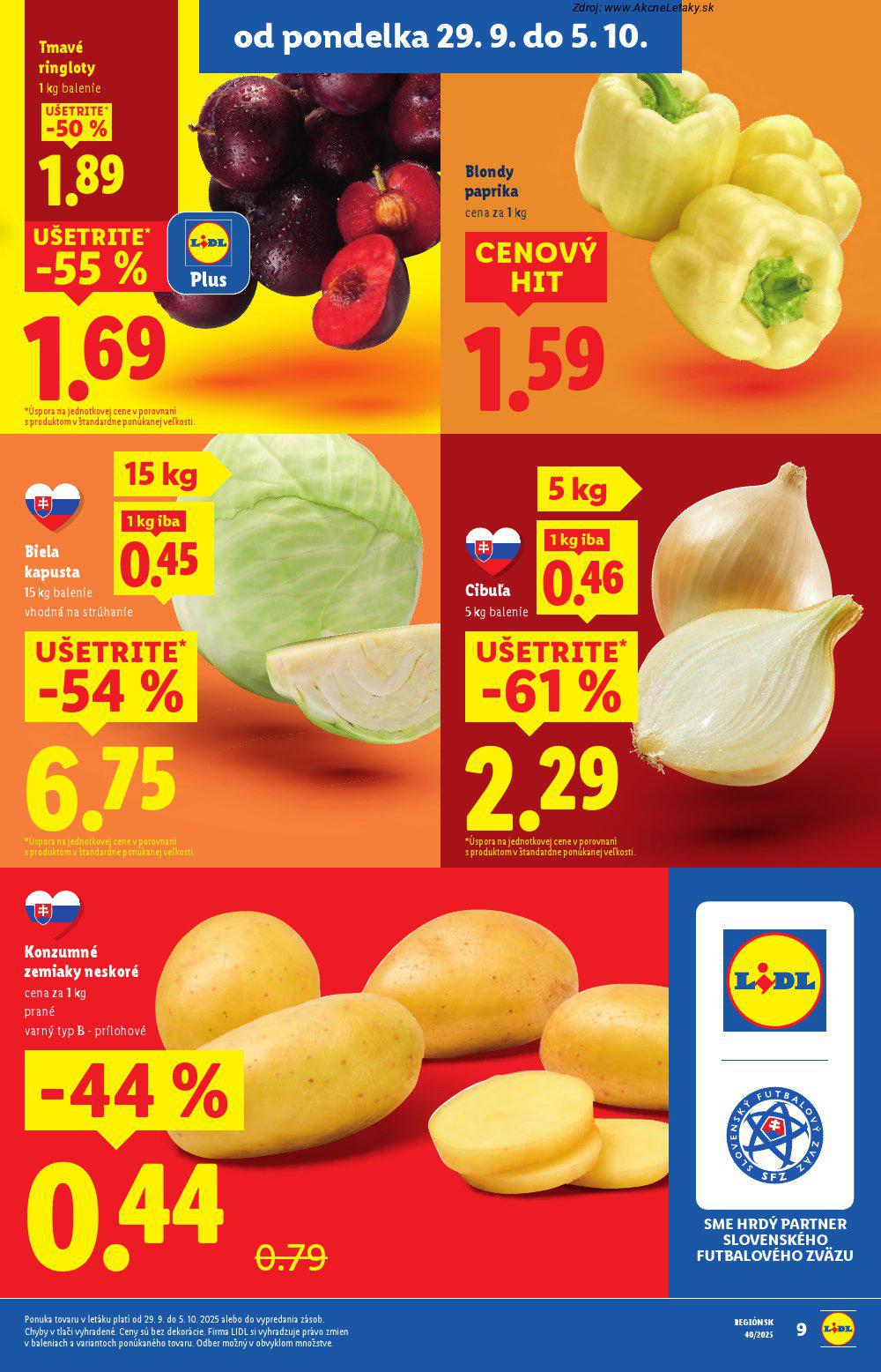 Leták Lidl (29. 9. - 5. 10. 2025) - strana 9 z 95
