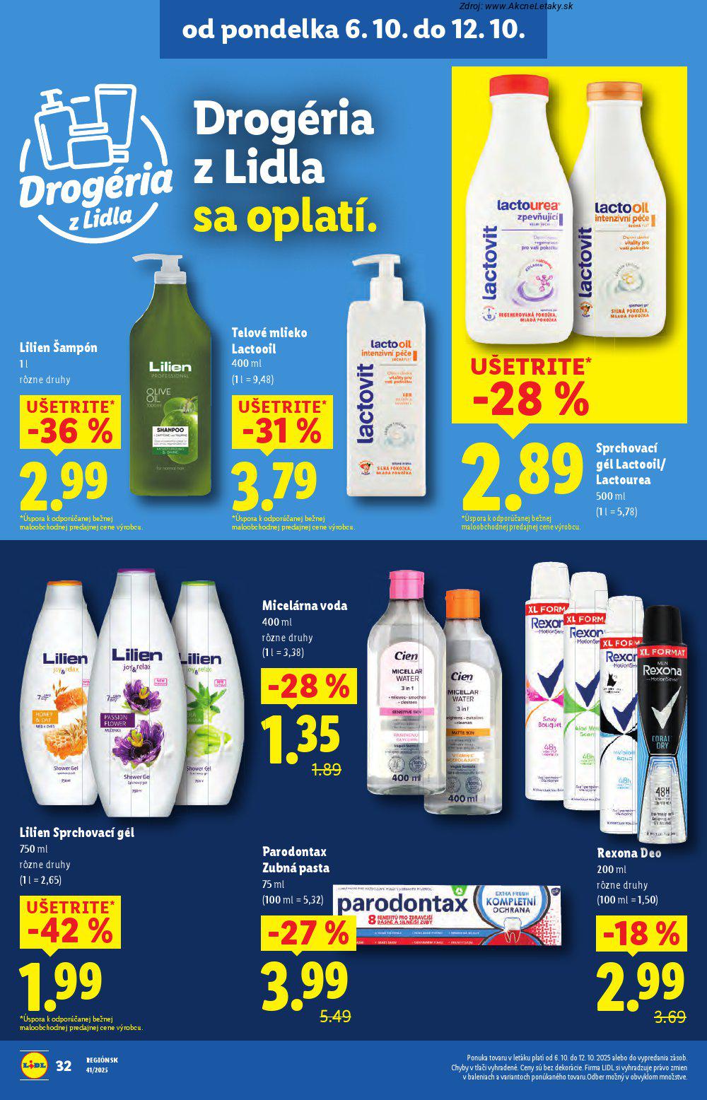 Leták Lidl (6. 10. - 12. 10. 2025) - strana 44 z 108