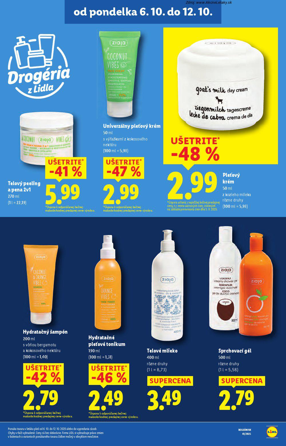 Leták Lidl (6. 10. - 12. 10. 2025) - strana 46 z 108