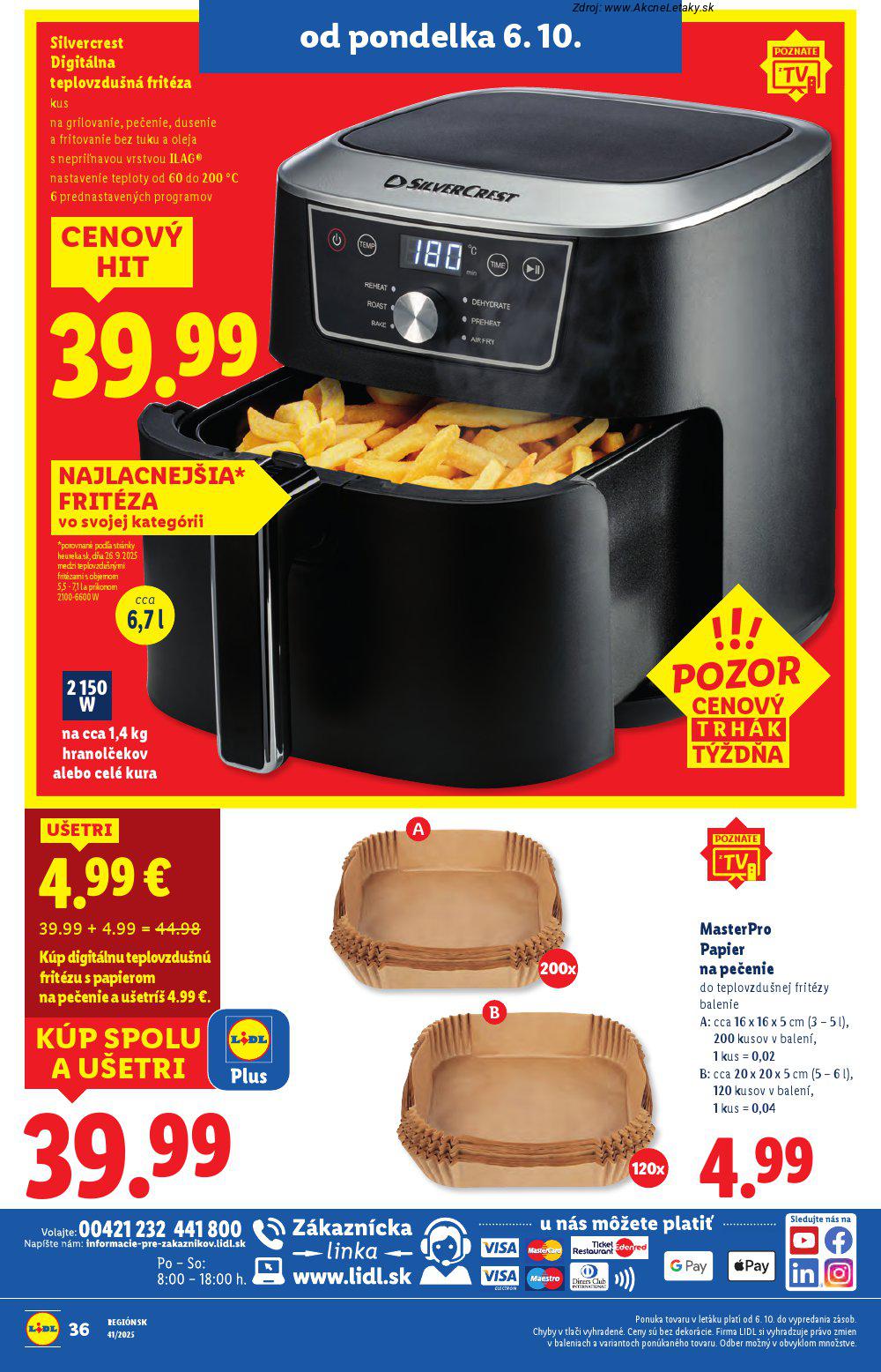 Leták Lidl (6. 10. - 12. 10. 2025) - strana 58 z 108