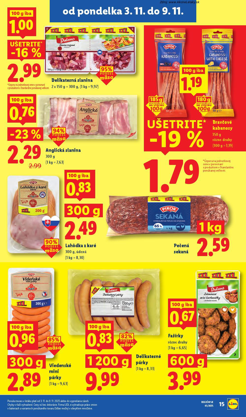 Leták Lidl (3. 11. - 9. 11. 2025) - strana 19 z 89
