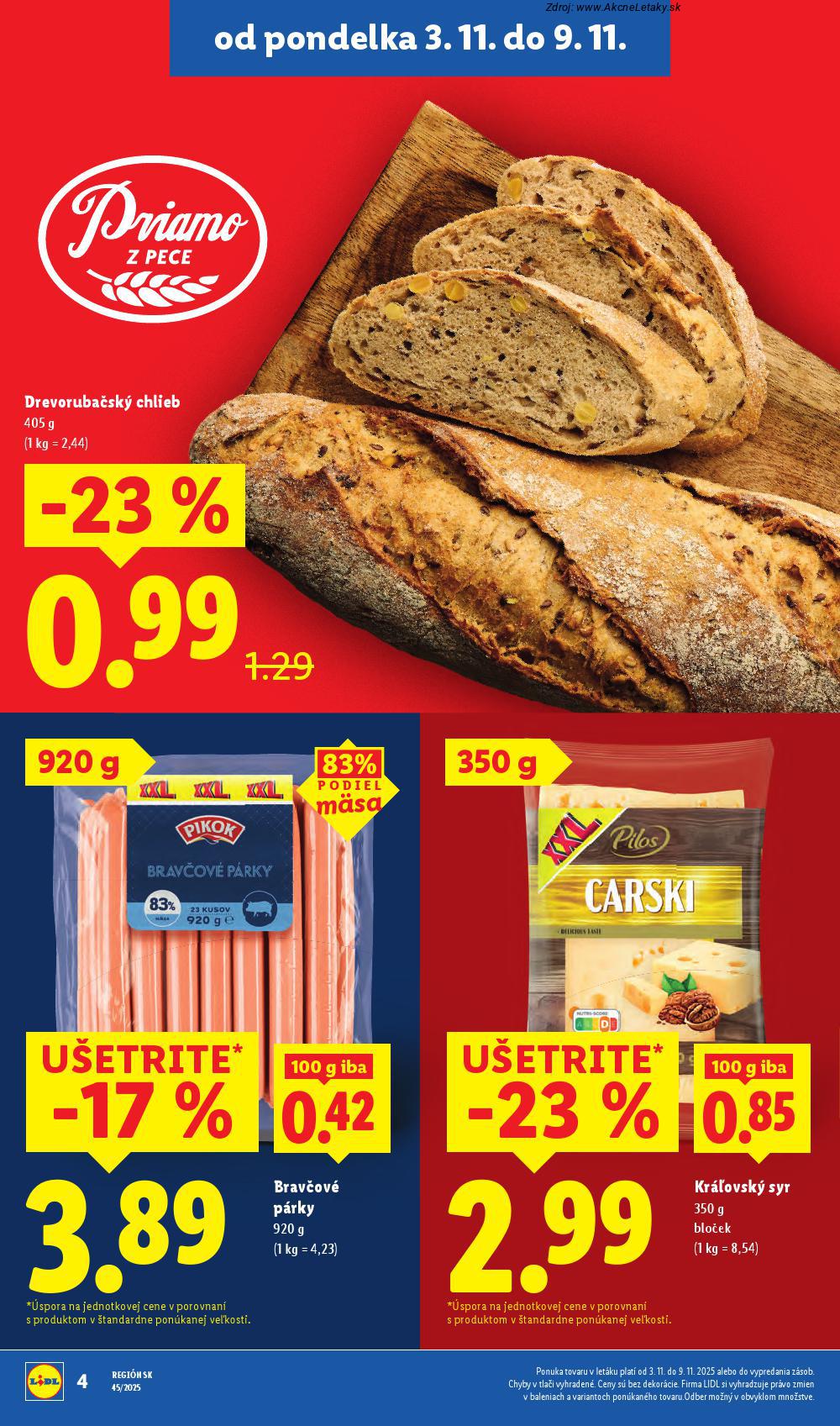 Leták Lidl (3. 11. - 9. 11. 2025) - strana 8 z 89