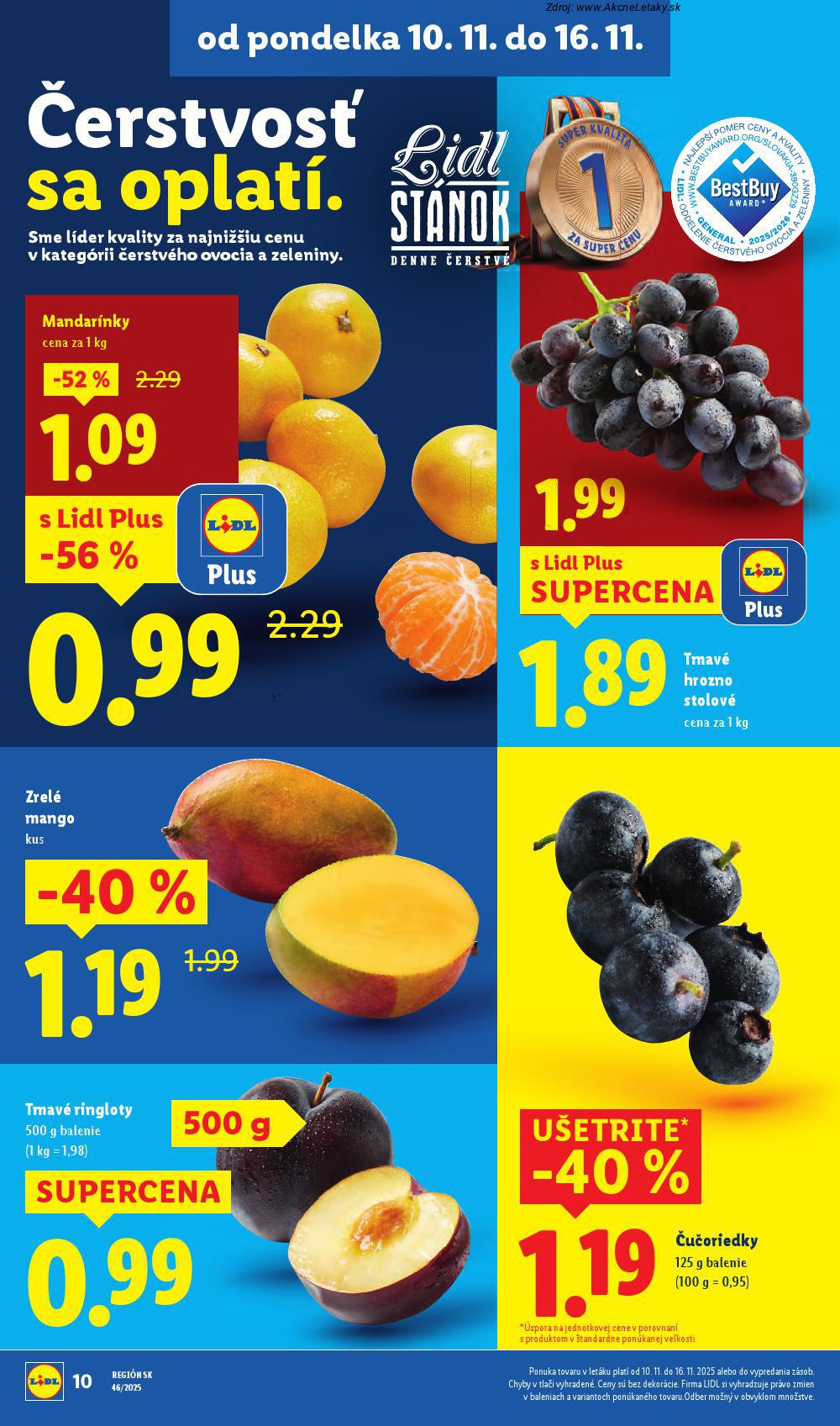 Leták Lidl (10. 11. - 16. 11. 2025) - strana 14 z 106