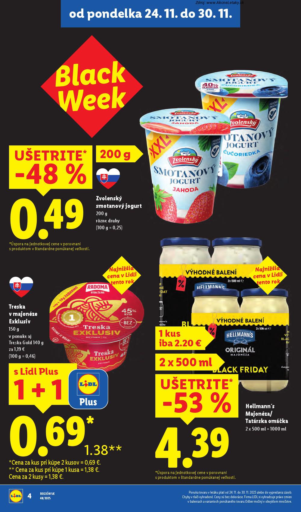 Leták Lidl (24. 11. - 30. 11. 2025) - strana 4 z 90