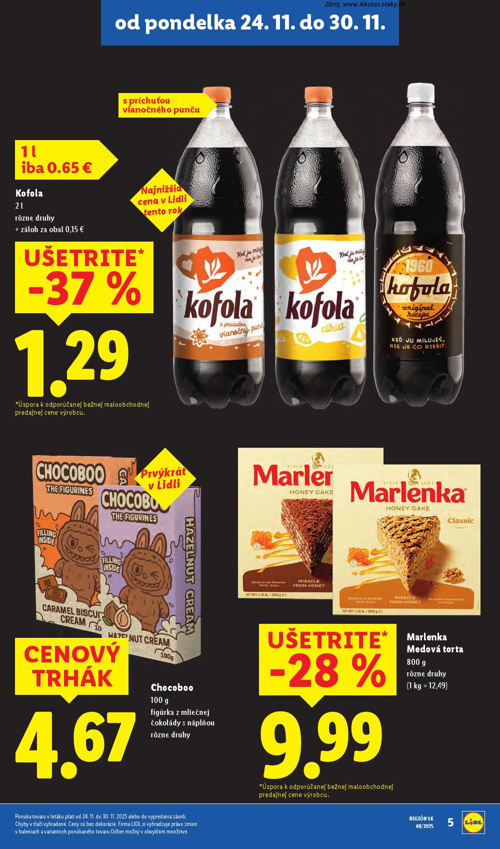 Leták Lidl (24. 11. - 30. 11. 2025) - strana 5 z 90