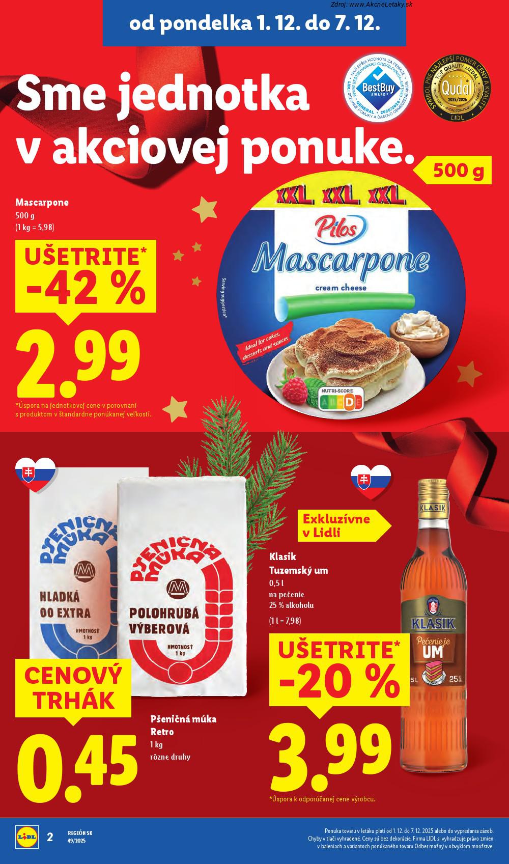 Leták Lidl (1. 12. - 7. 12. 2025) - strana 2 z 100