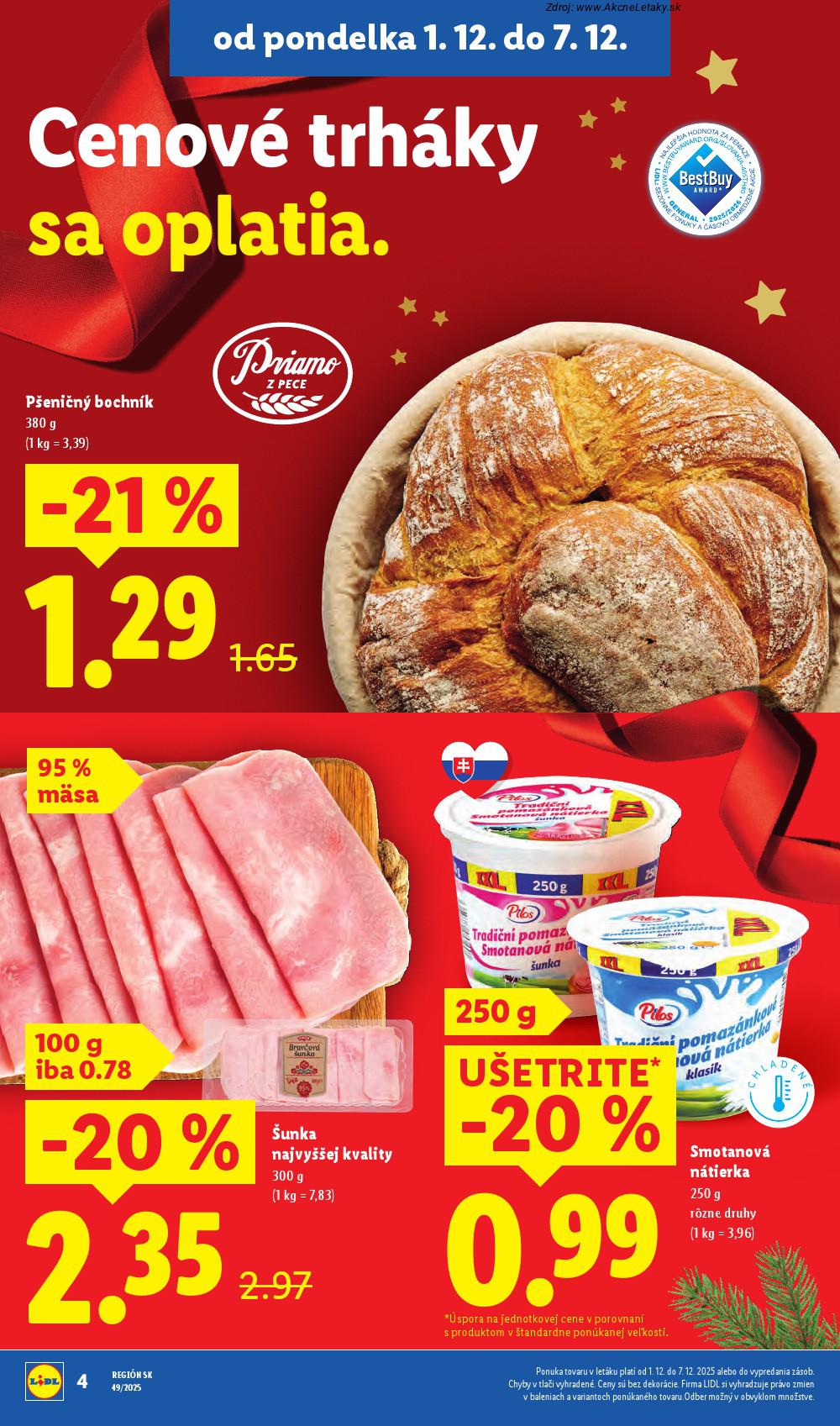 Leták Lidl (1. 12. - 7. 12. 2025) - strana 4 z 100