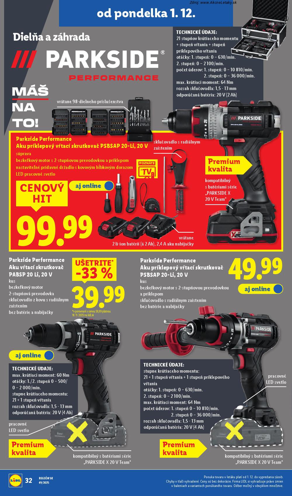 Leták Lidl (1. 12. - 7. 12. 2025) - strana 44 z 100