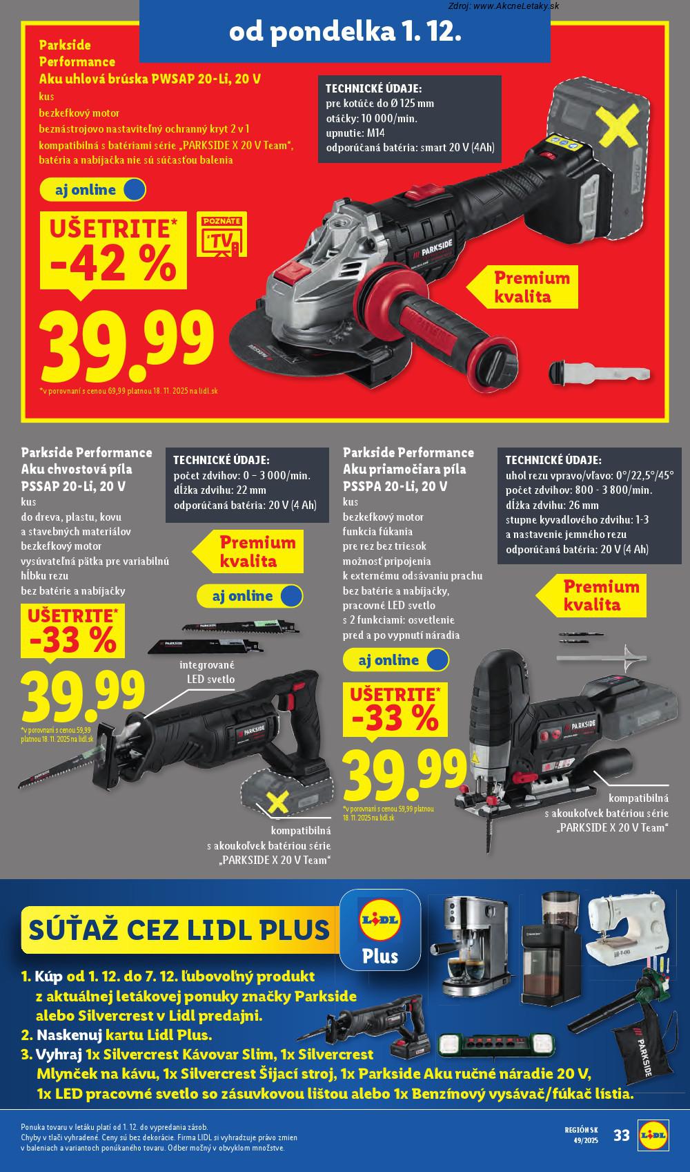 Leták Lidl (1. 12. - 7. 12. 2025) - strana 45 z 100