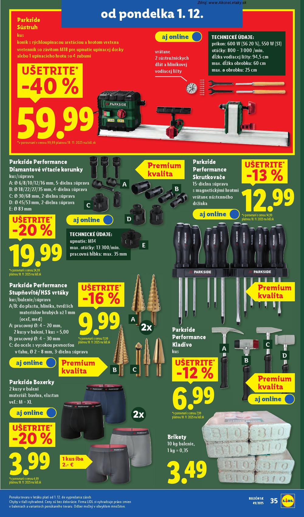 Leták Lidl (1. 12. - 7. 12. 2025) - strana 47 z 100