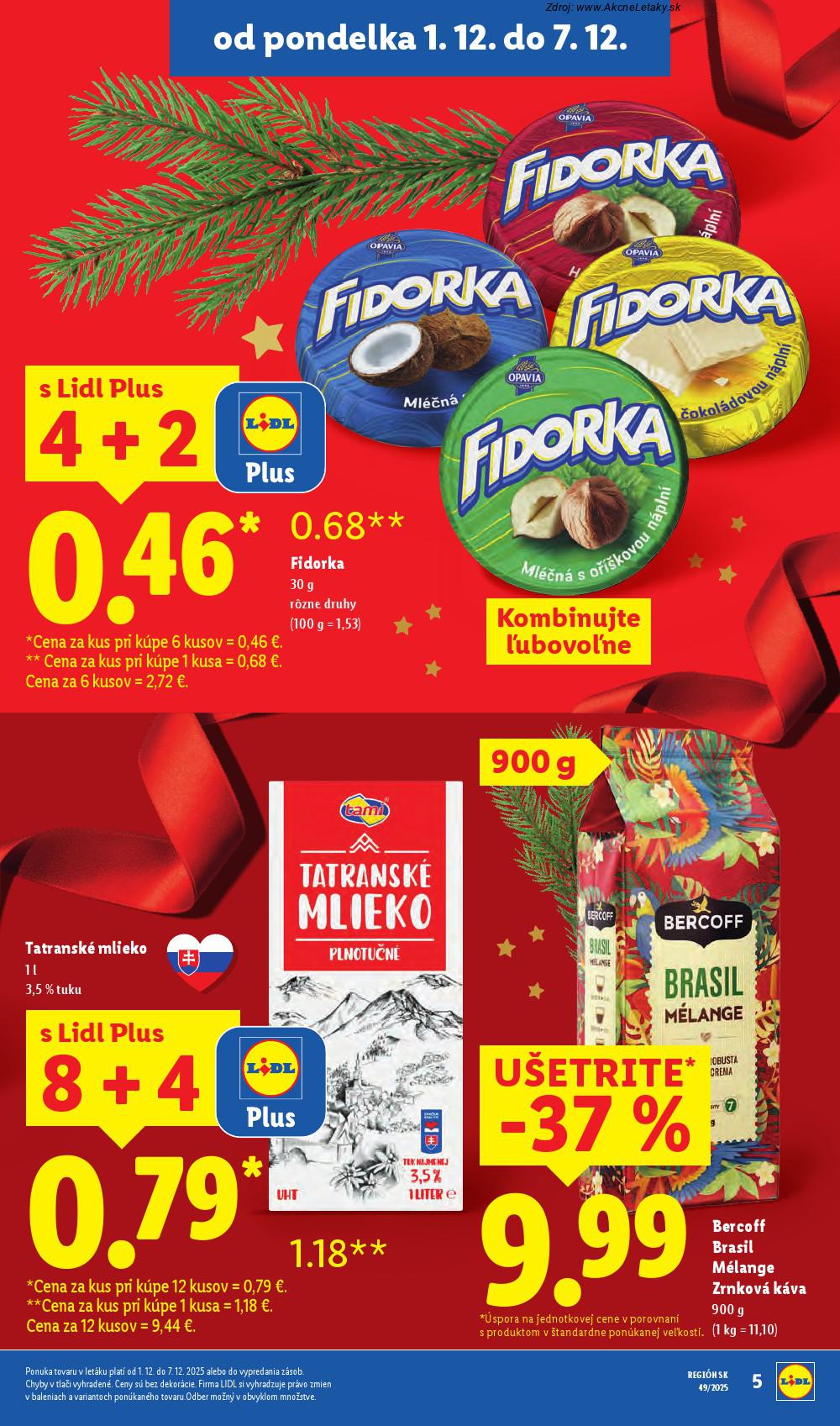 Leták Lidl (1. 12. - 7. 12. 2025) - strana 5 z 100