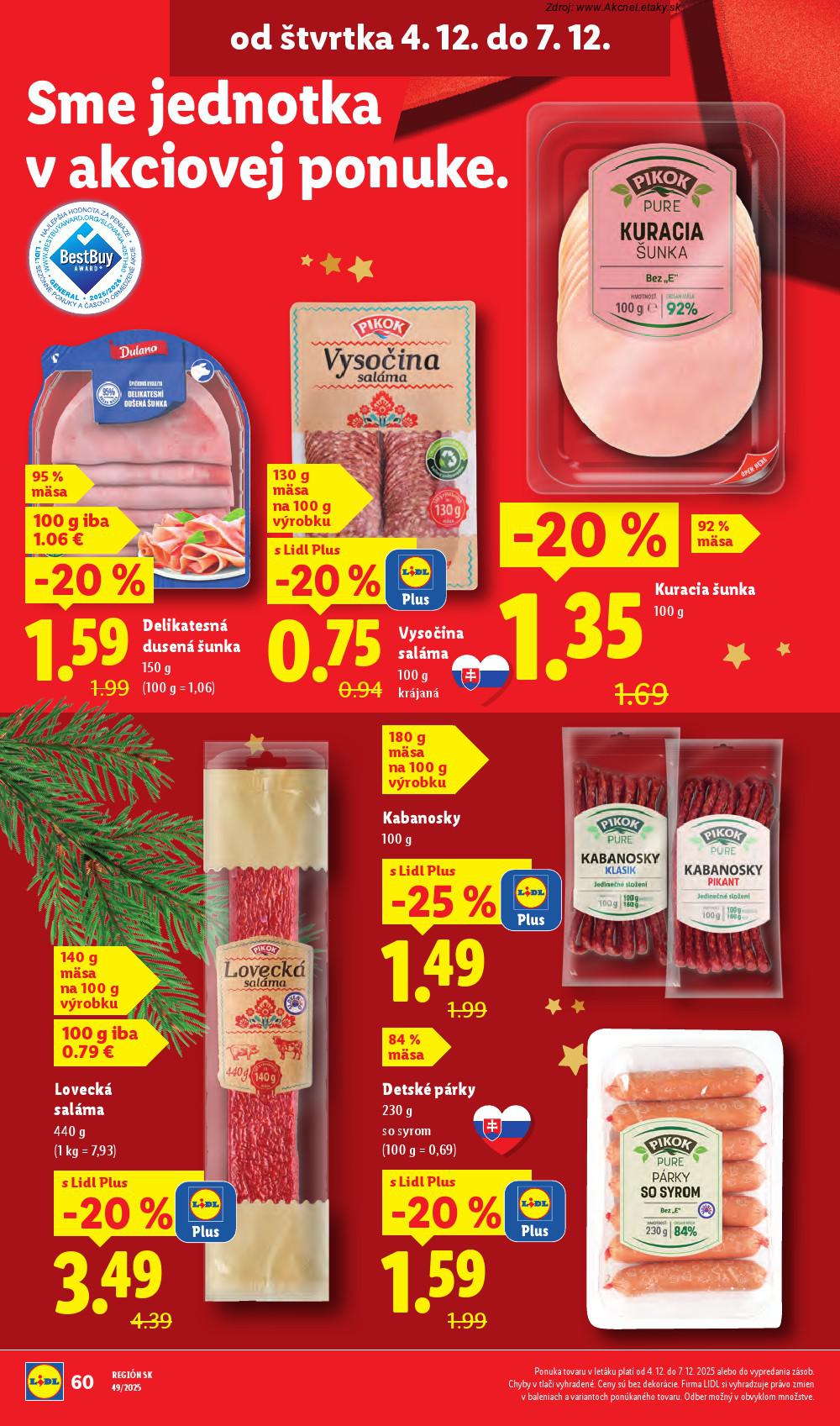 Leták Lidl (1. 12. - 7. 12. 2025) - strana 72 z 100