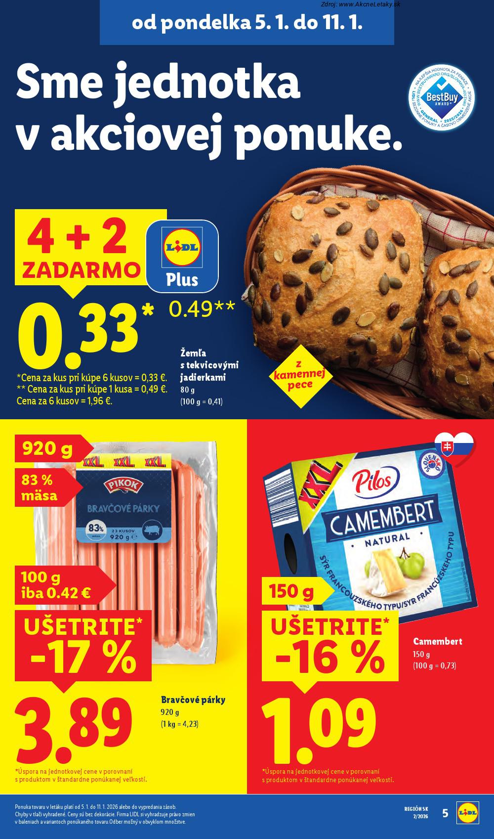 Leták Lidl (5. 1. - 11. 1. 2026) - strana 5 z 53