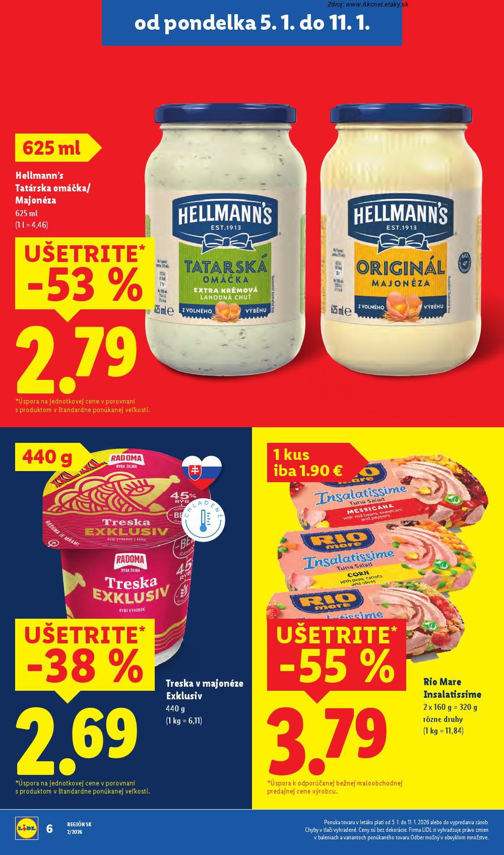 Leták Lidl (5. 1. - 11. 1. 2026) - strana 6 z 53