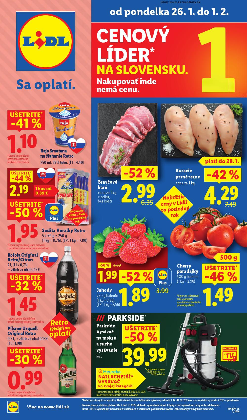 Leták Lidl (26. 1. - 1. 2. 2026) - strana 1 z 98