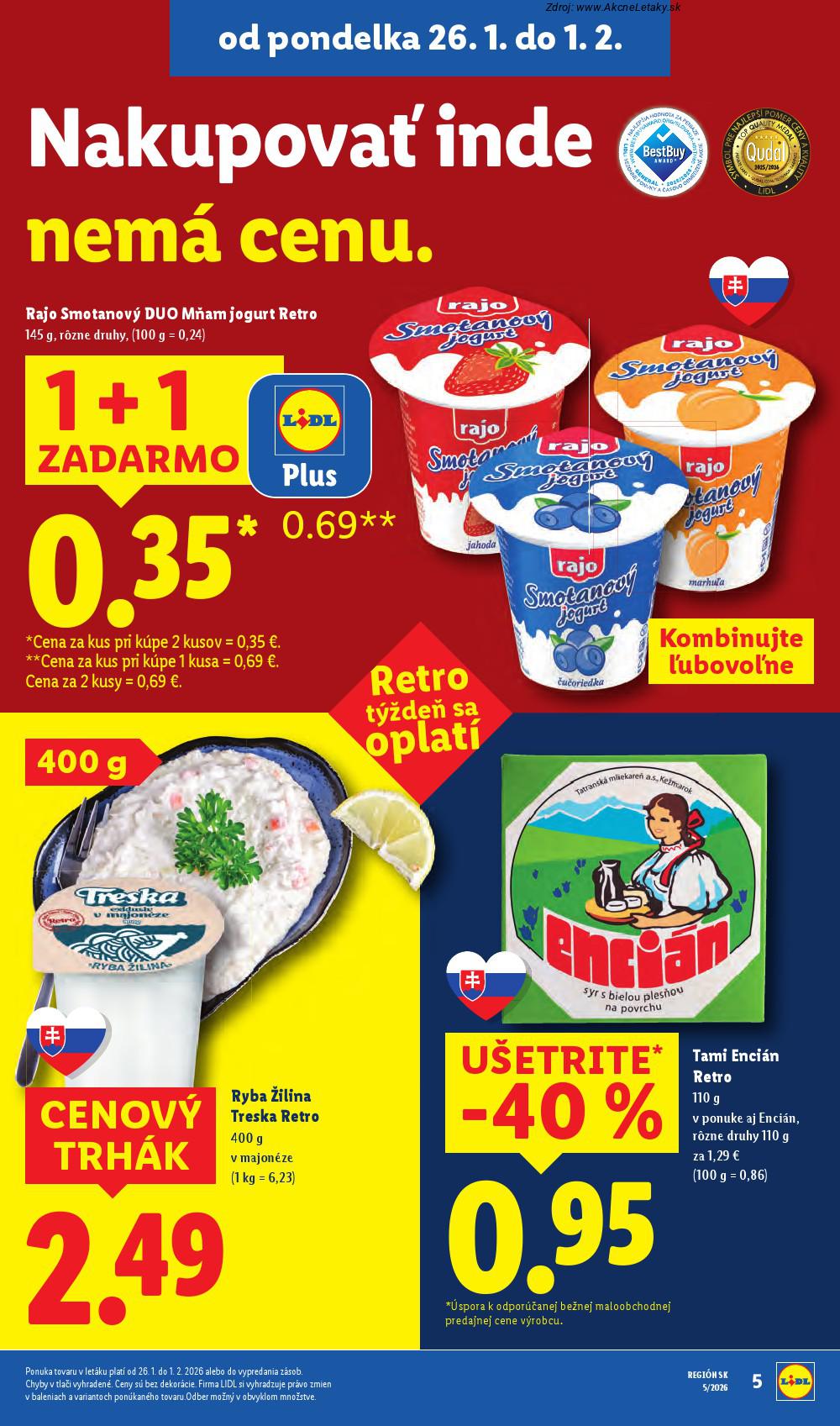 Leták Lidl (26. 1. - 1. 2. 2026) - strana 5 z 98