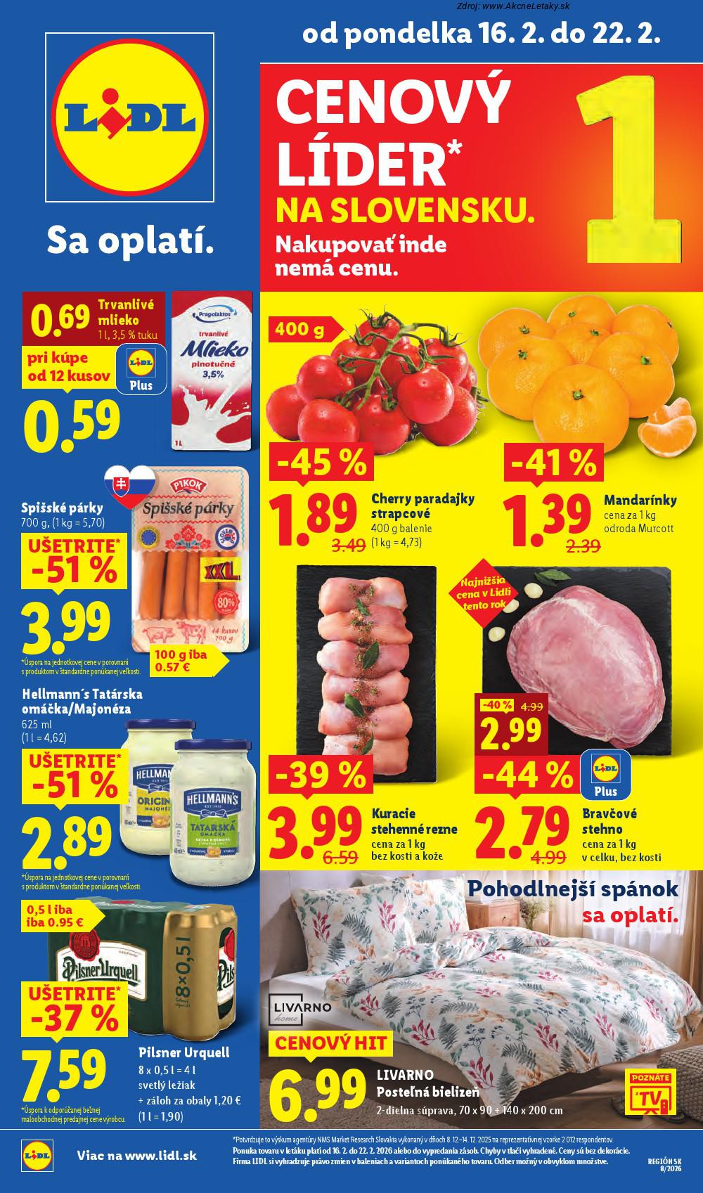Leták Lidl (16. 2. - 22. 2. 2026) - strana 1 z 95