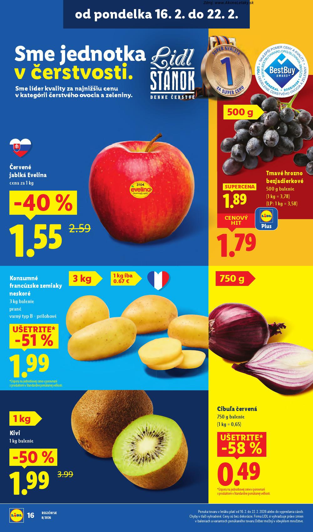 Leták Lidl (16. 2. - 22. 2. 2026) - strana 16 z 95