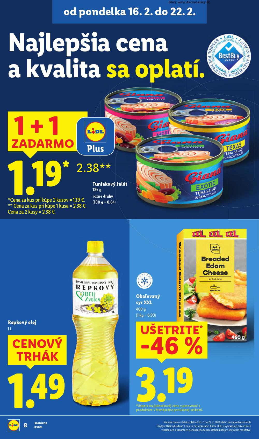 Leták Lidl (16. 2. - 22. 2. 2026) - strana 8 z 95