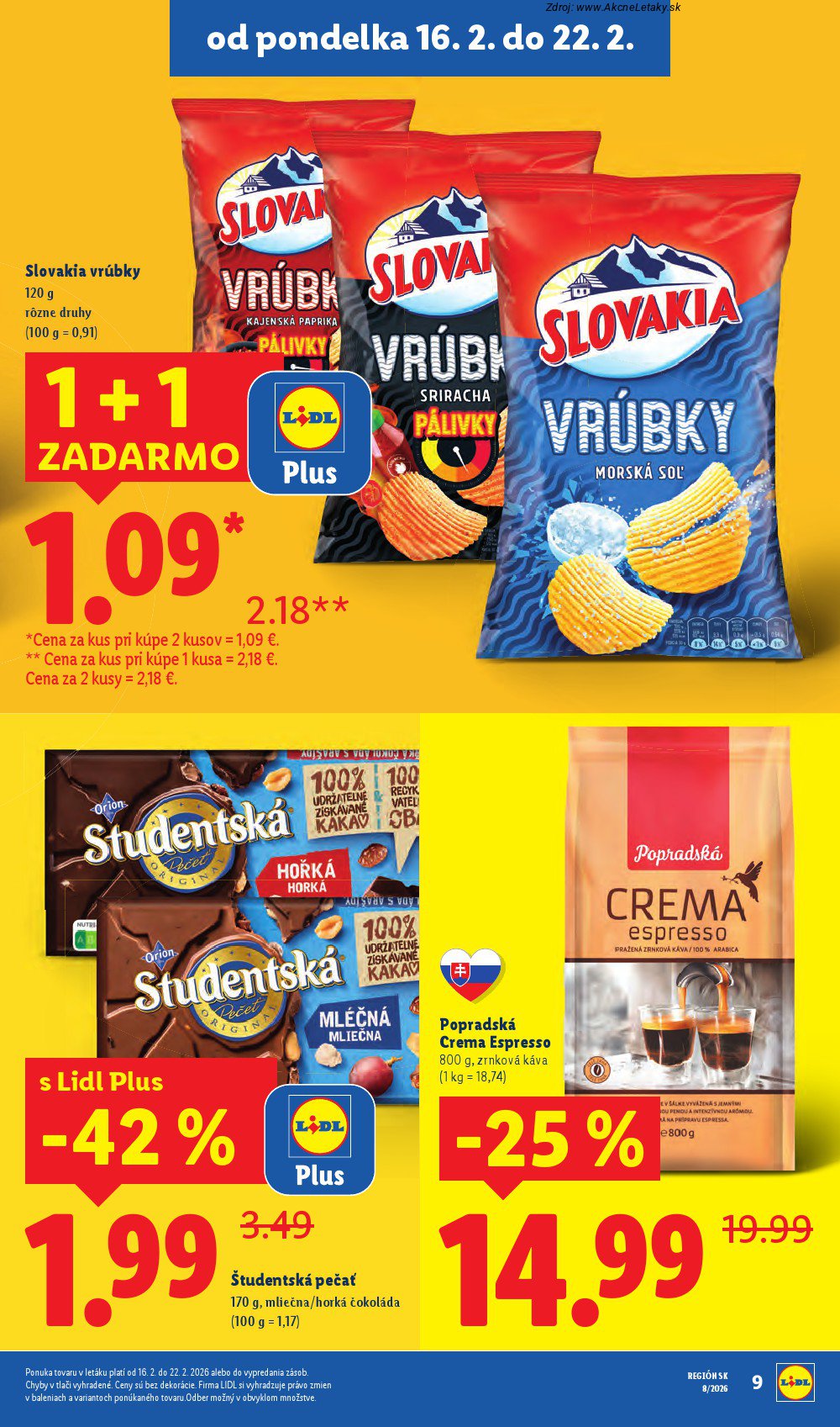 Leták Lidl (19. 2. - 22. 2. 2026) - strana 9 z 42