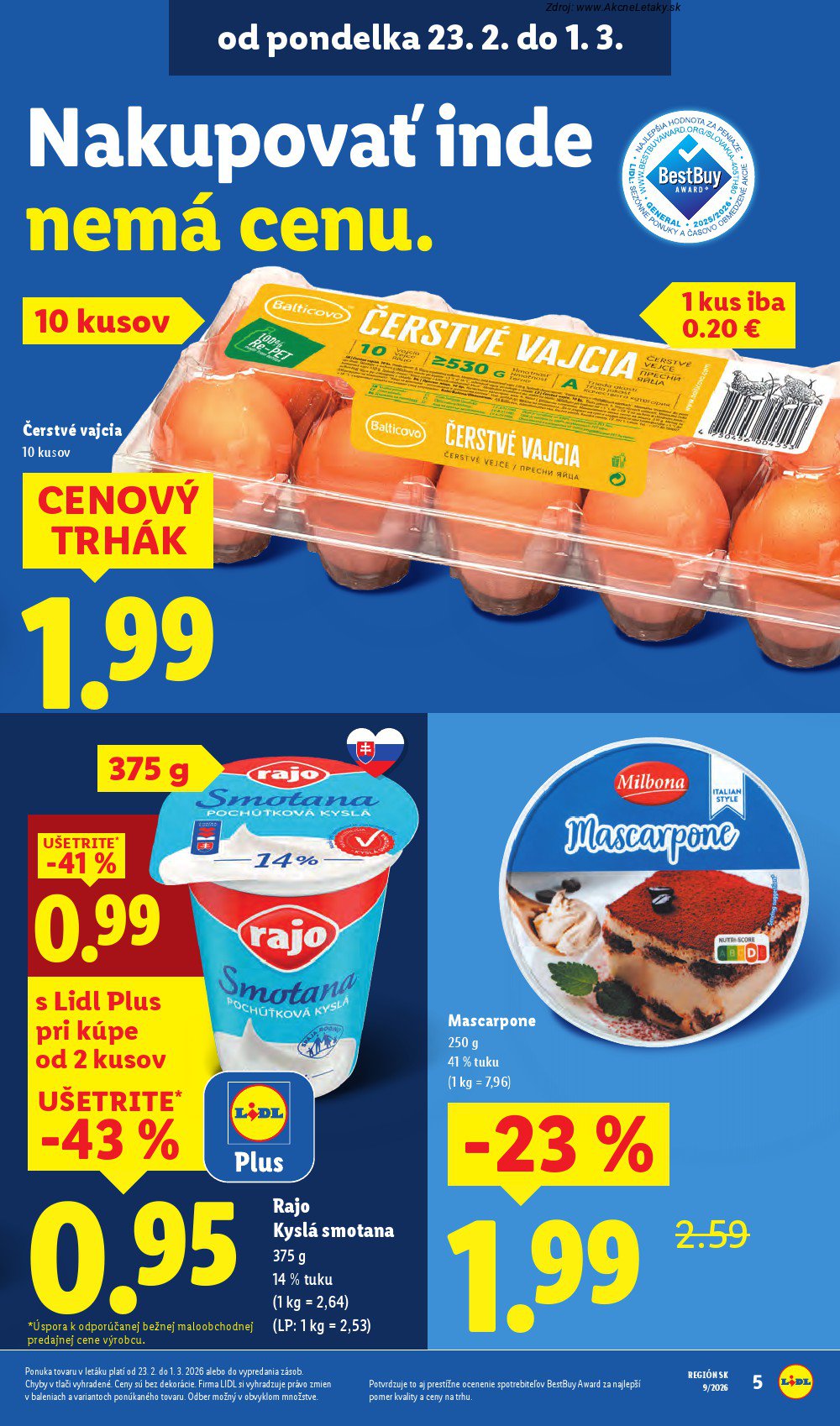 Leták Lidl (23. 2. - 1. 3. 2026) - strana 5 z 96