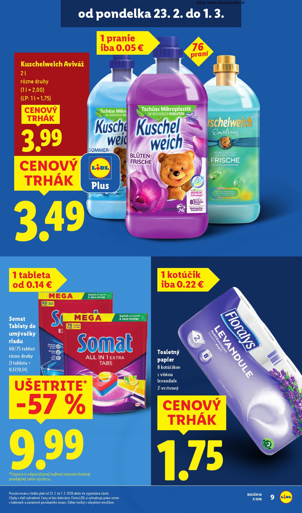 Leták Lidl (23. 2. - 1. 3. 2026) - strana 9 z 96