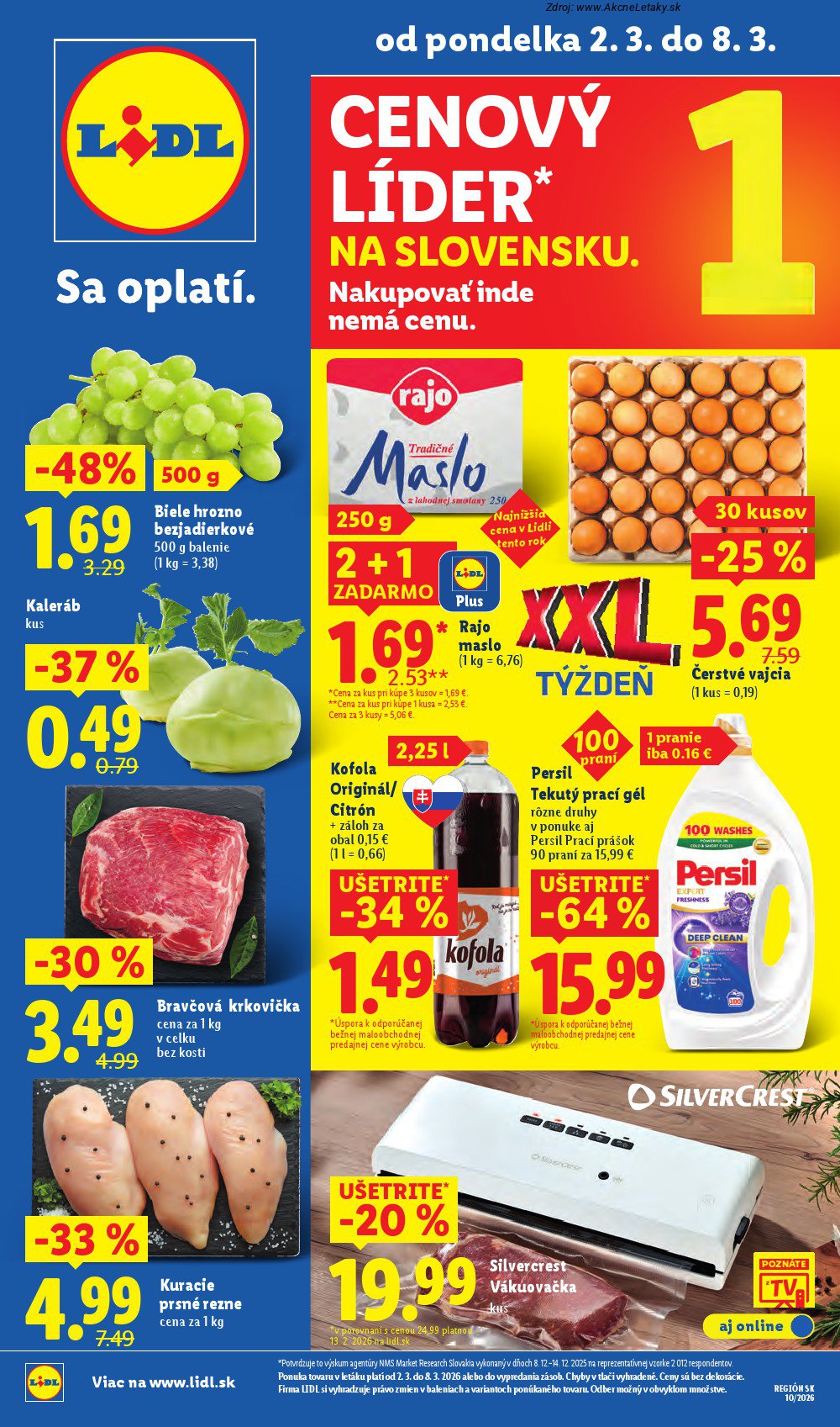 Leták Lidl (2. 3. - 8. 3. 2026) - strana 1 z 107