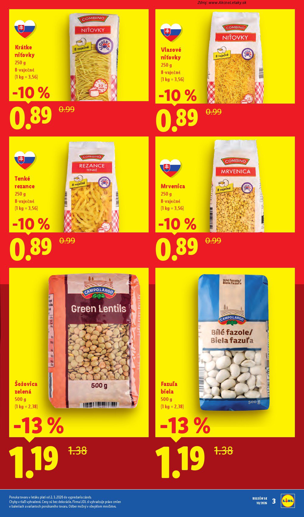 Leták Lidl (2. 3. - 8. 3. 2026) - strana 3 z 107