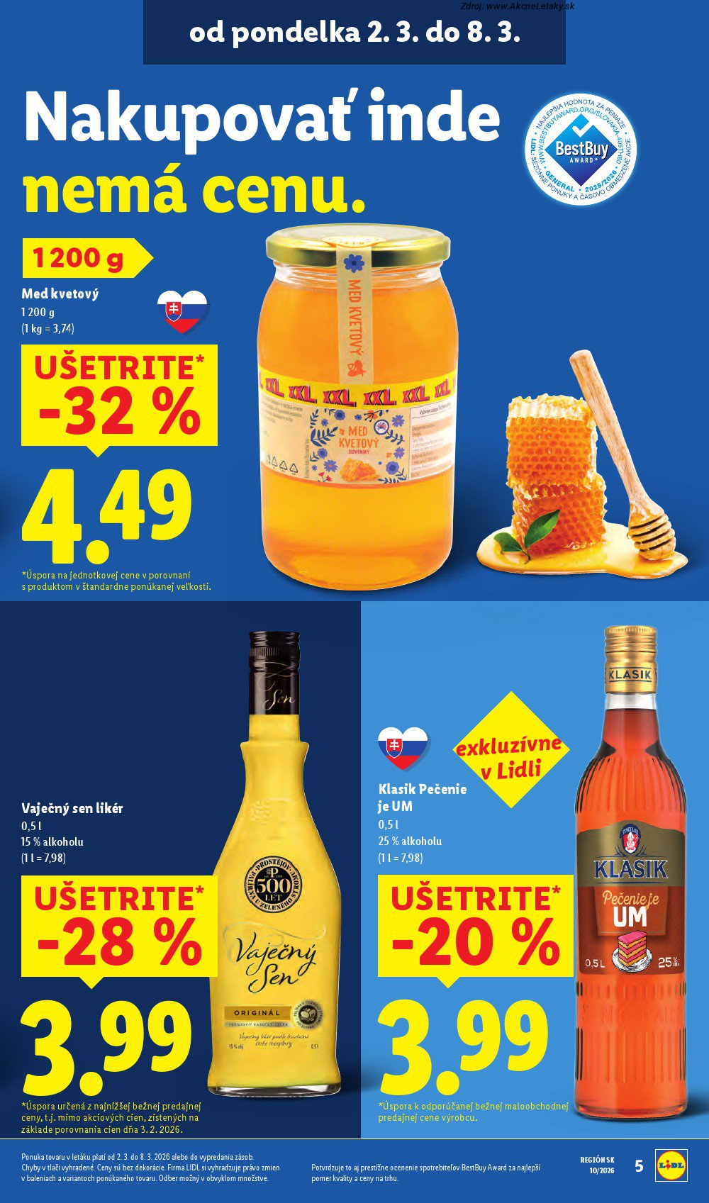 Leták Lidl (2. 3. - 8. 3. 2026) - strana 5 z 107
