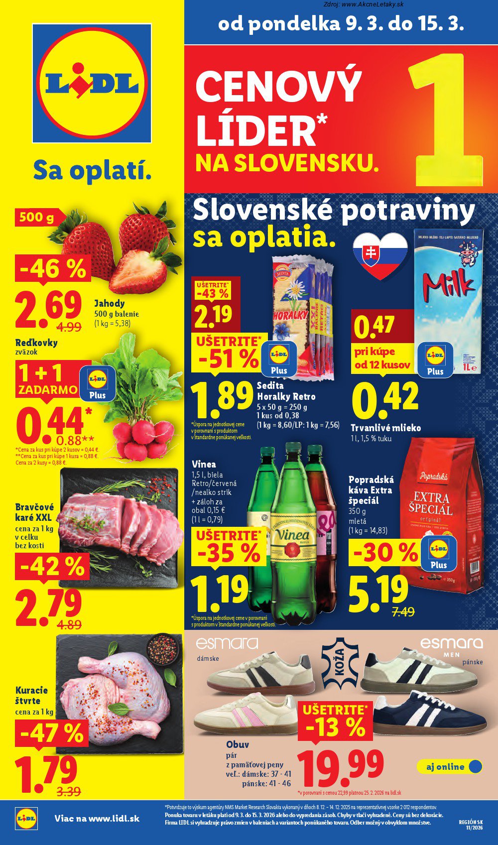 Leták Lidl (9. 3. - 15. 3. 2026) - strana 1 z 96