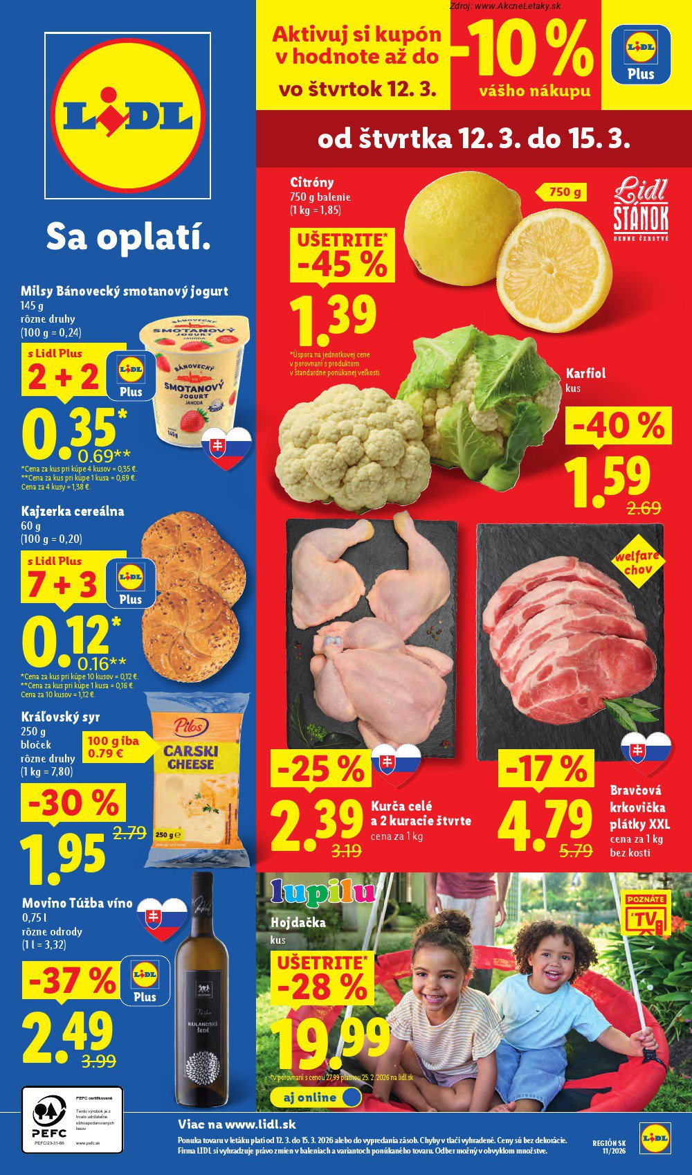 Leták Lidl (12. 3. - 15. 3. 2026) - strana 1 z 46