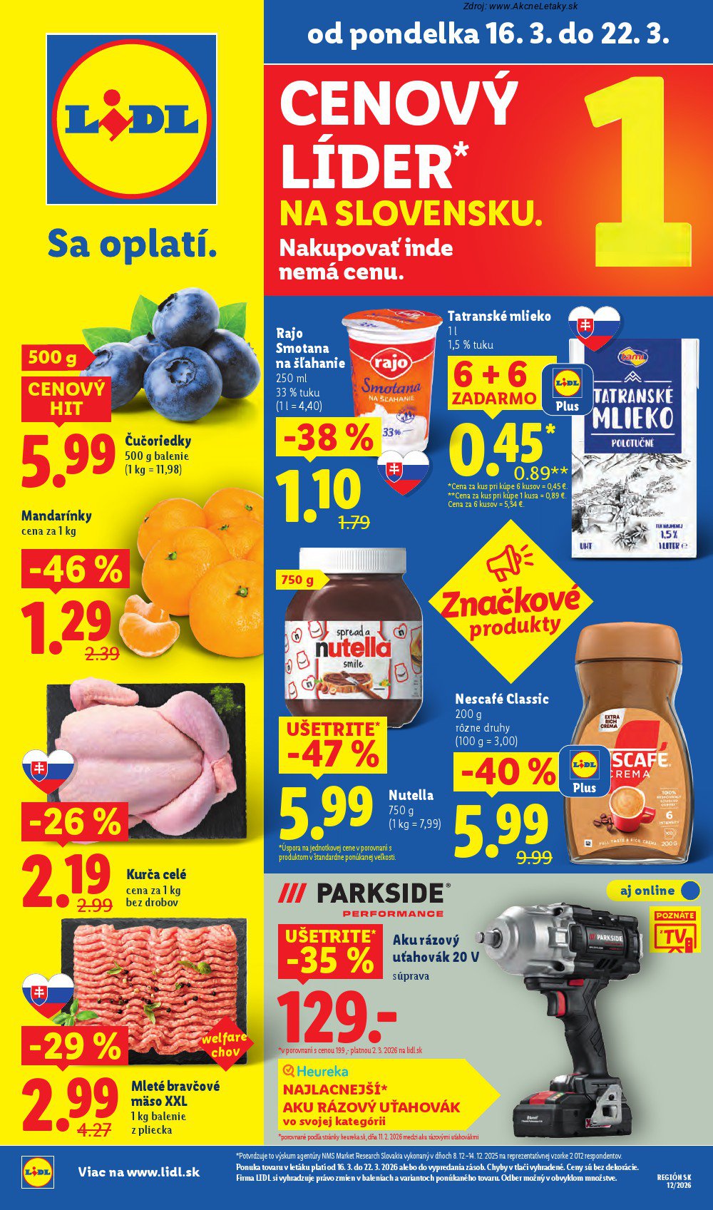 Leták Lidl (16. 3. - 22. 3. 2026) - strana 1 z 104