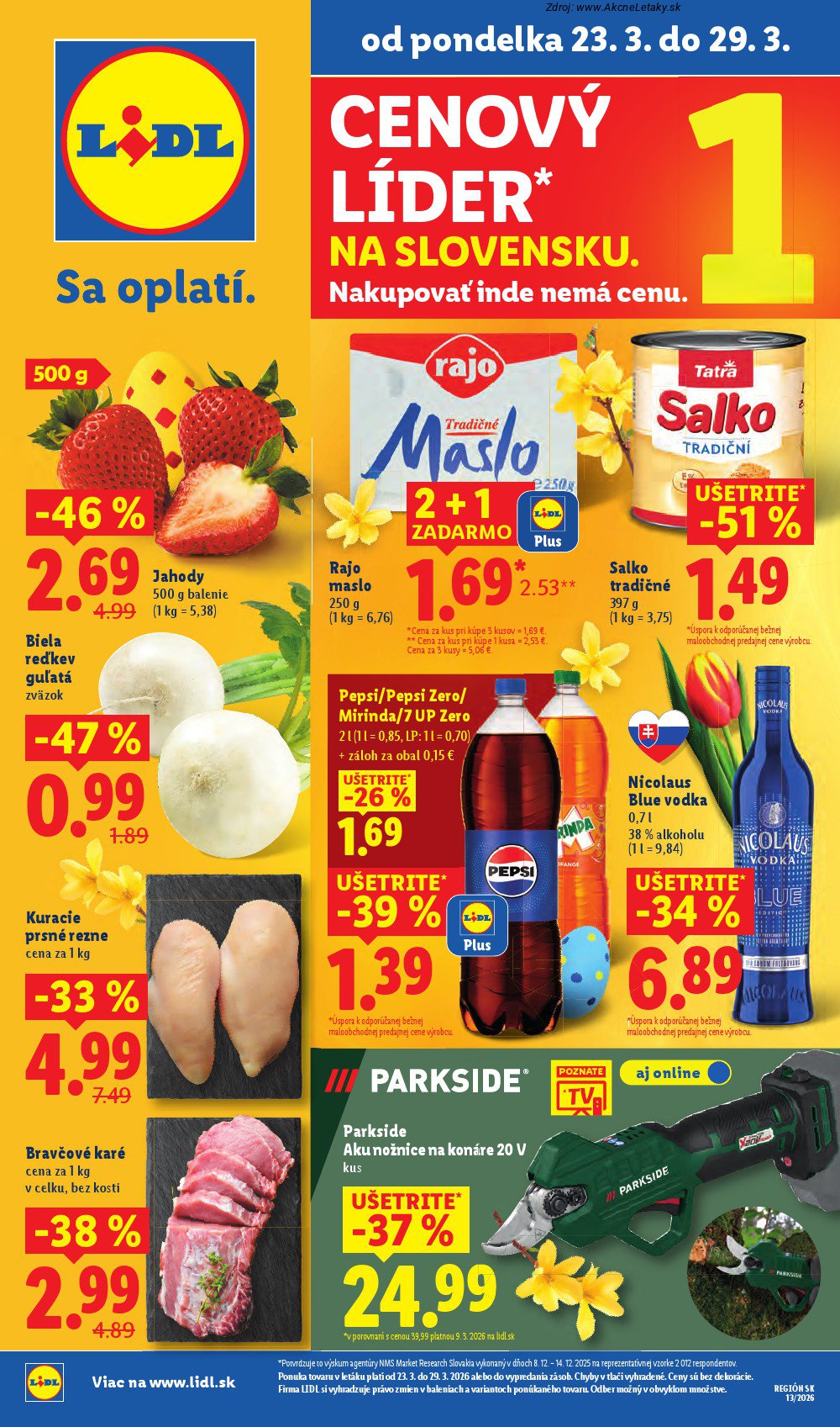 Leták Lidl (23. 3. - 29. 3. 2026) - strana 1 z 105