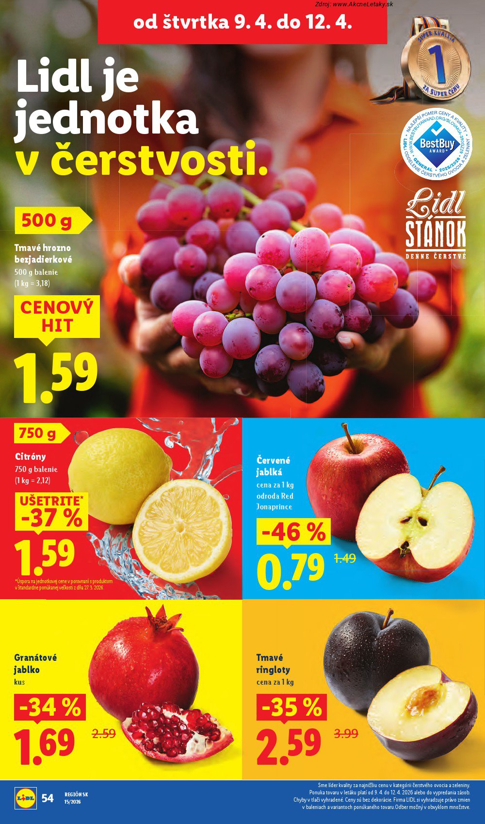 Leták Lidl (6. 4. - 12. 4. 2026) - strana 54 z 87