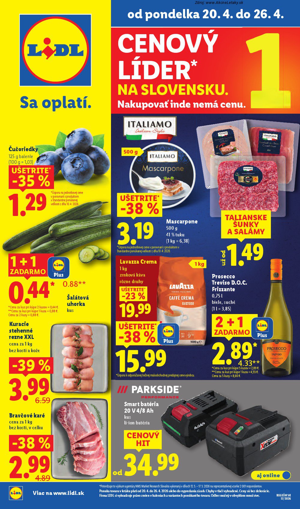Leták Lidl (20. 4. - 26. 4. 2026) - strana 1 z 99