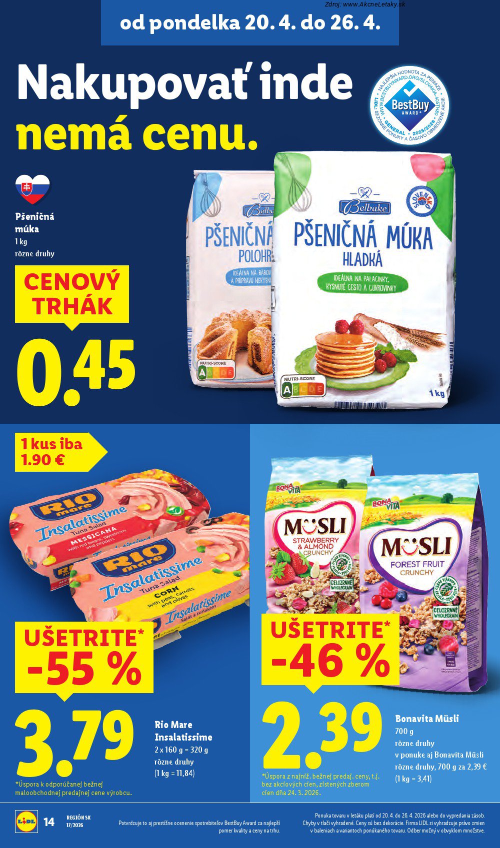 Leták Lidl (20. 4. - 26. 4. 2026) - strana 14 z 99